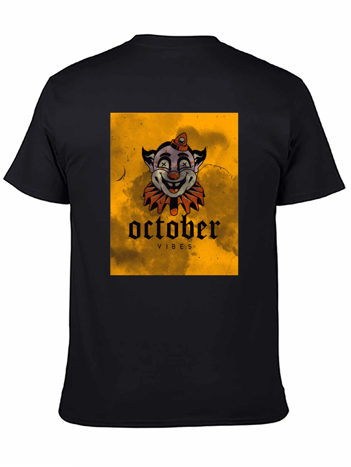 October Vibes Clown Graphic T-Shirt