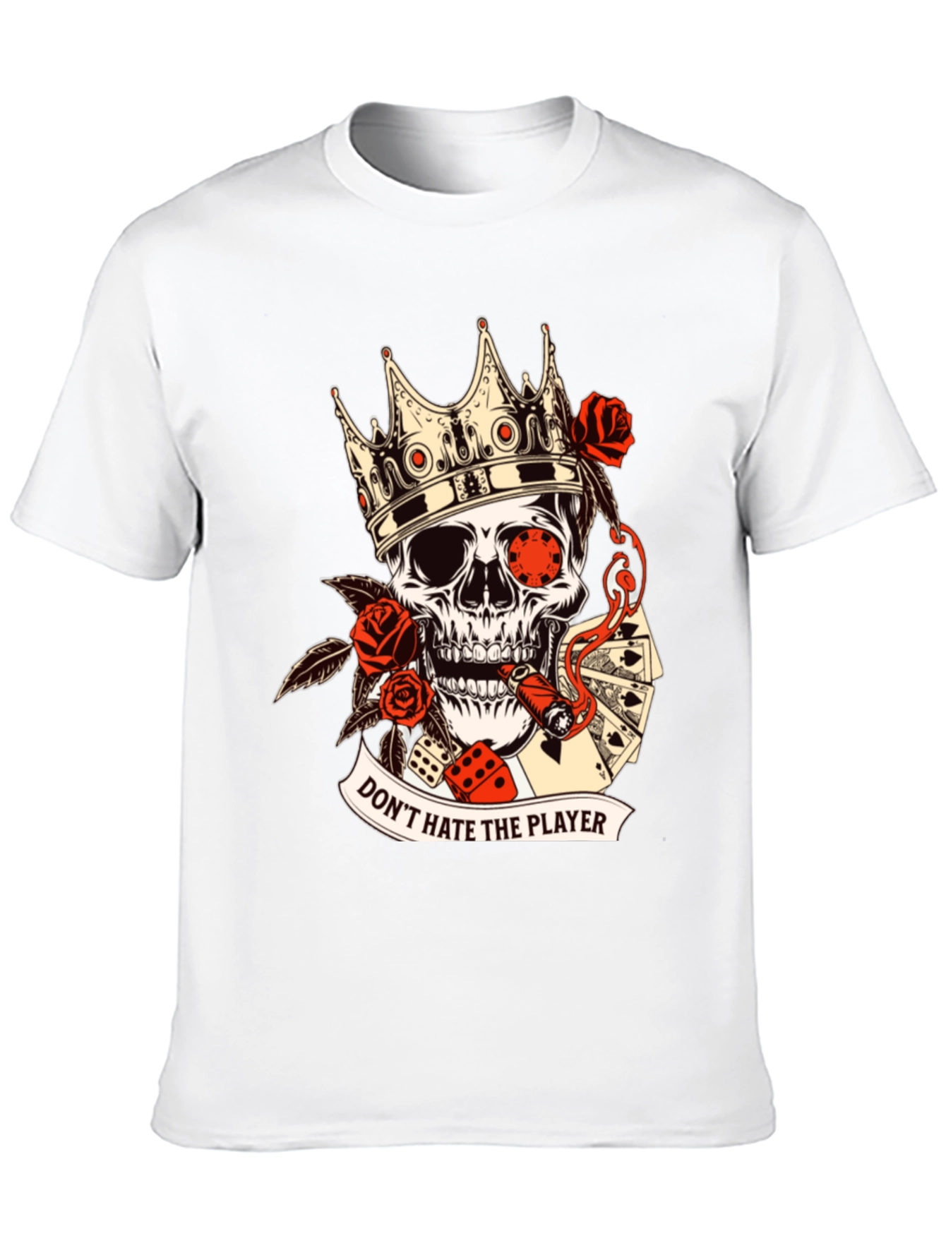Dont Hate the Player Skull Graphic Tee