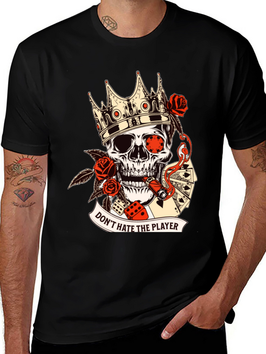 Dont Hate the Player Skull Graphic Tee