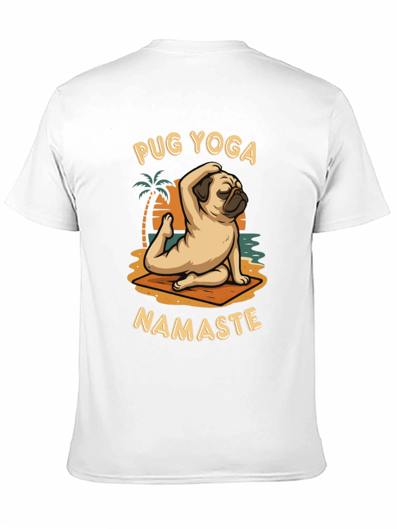 Pug Yoga T-Shirt Namaste Design