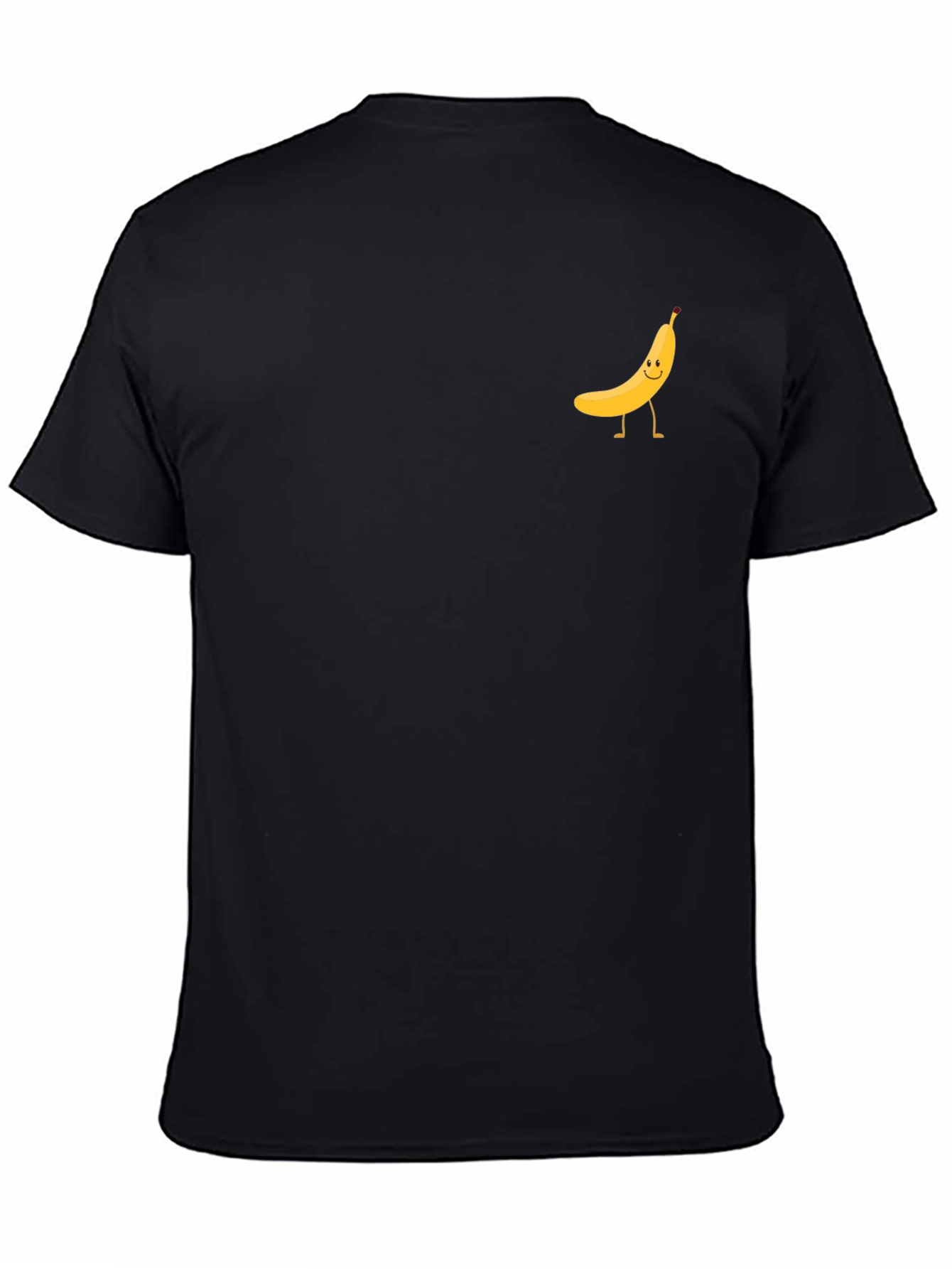Walking Banana Graphic Tee - Black Cotton T-Shirt