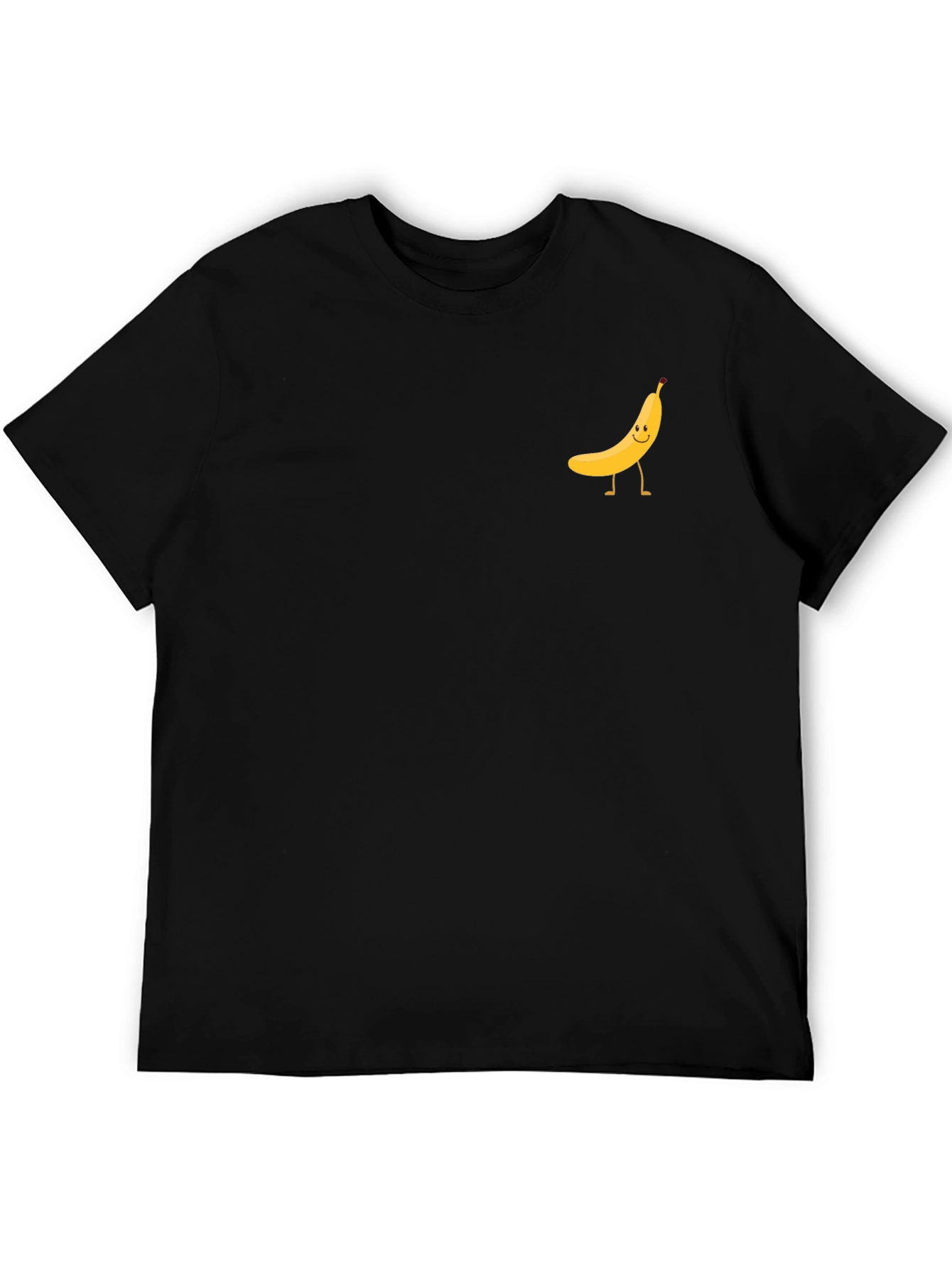 Walking Banana Graphic Tee - Black Cotton T-Shirt