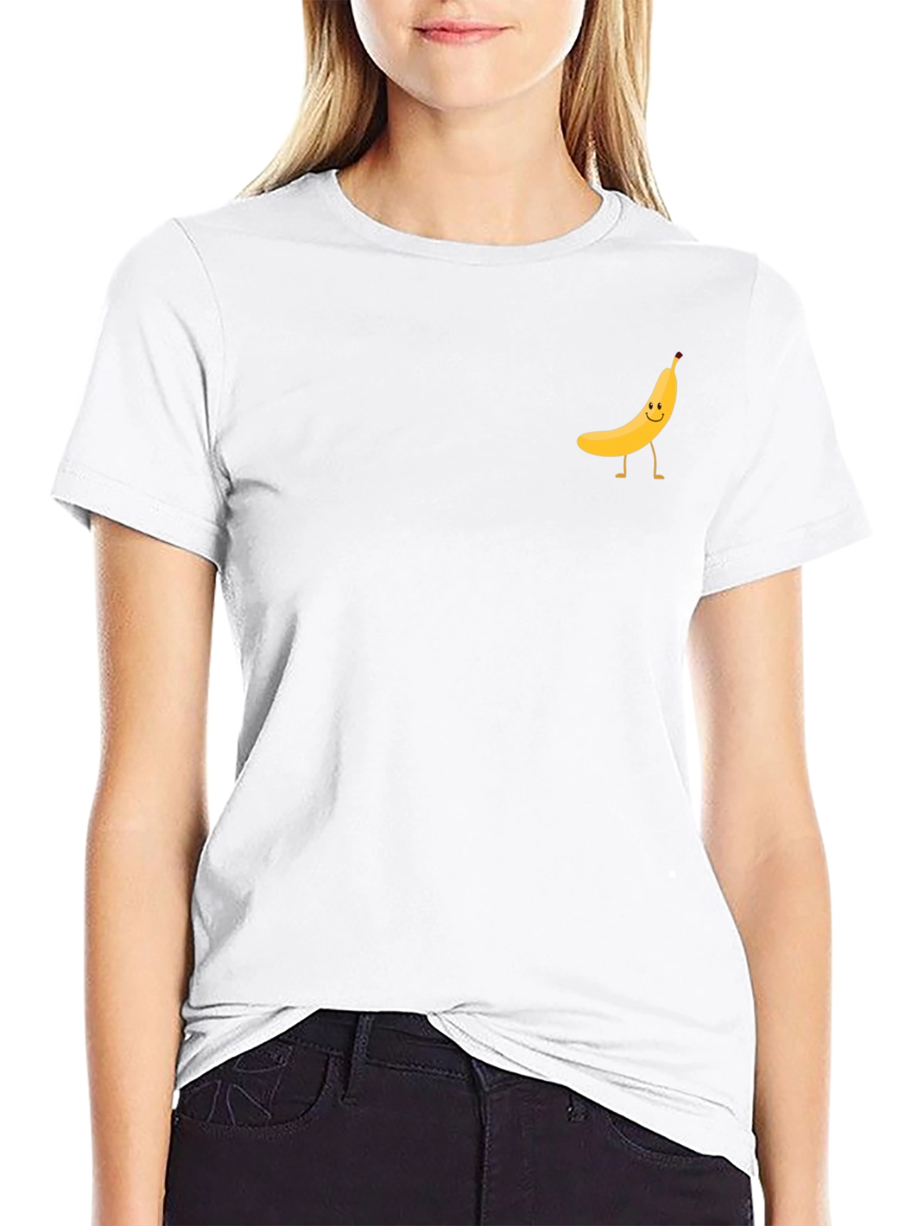 Walking Banana Graphic Tee - Black Cotton T-Shirt