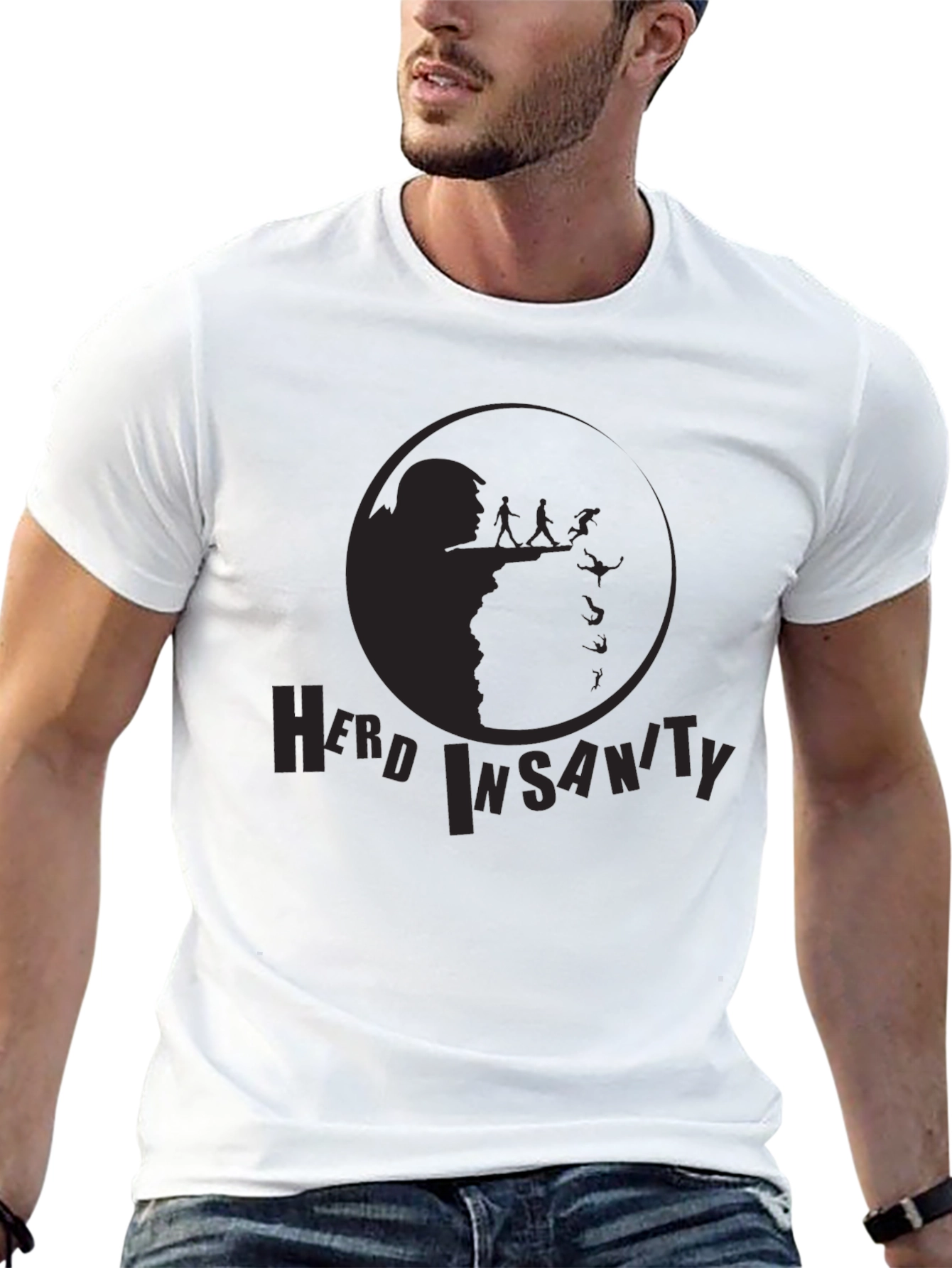 Herd Insanity Black Graphic Tee