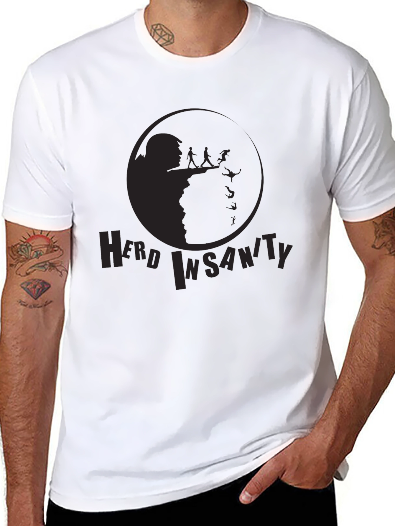Herd Insanity Black Graphic Tee
