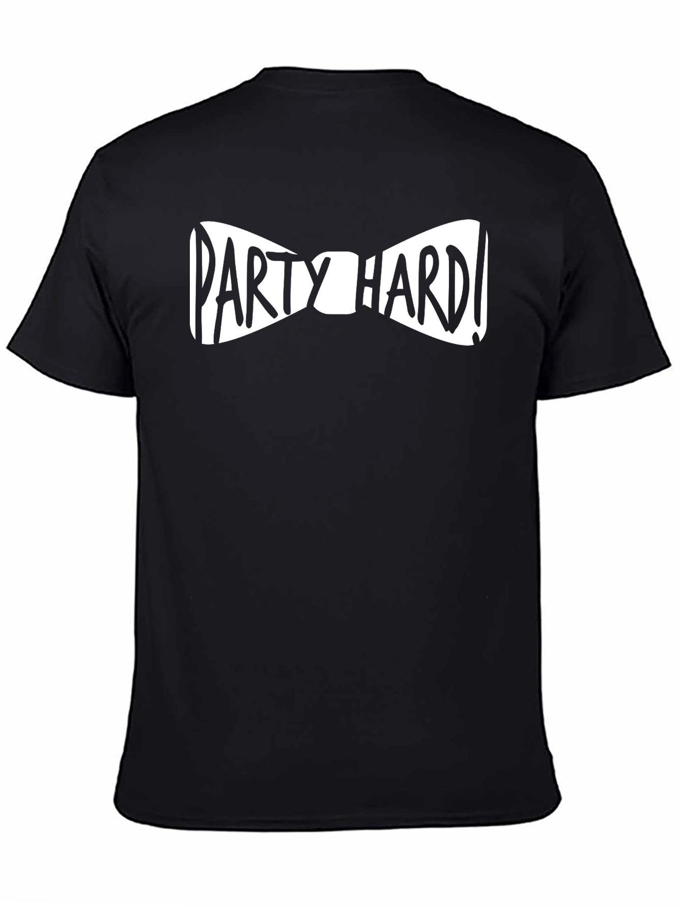 Party Hard Bowtie Black Graphic T-Shirt