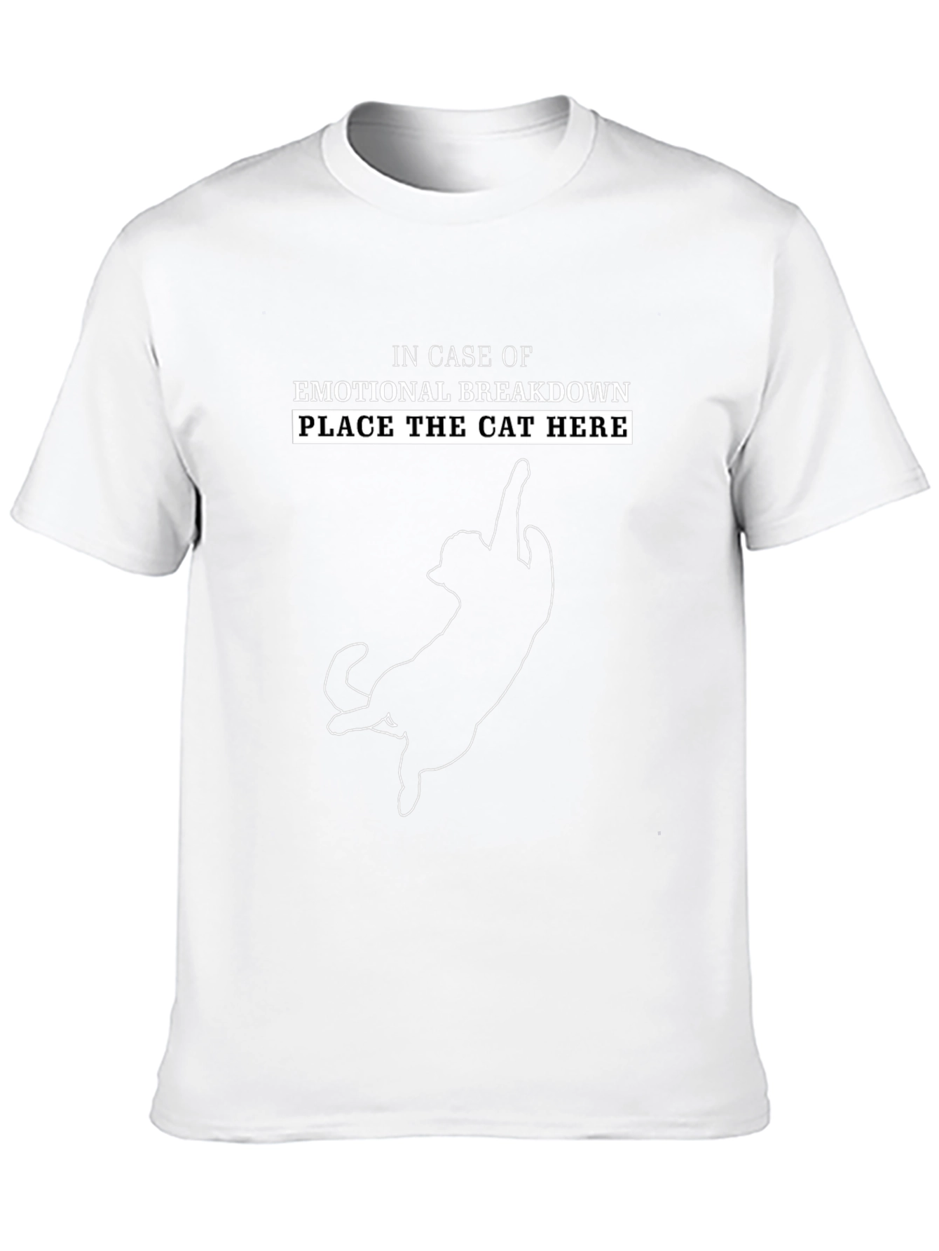 Emotional Breakdown Cat T-Shirt - Funny Graphic Tee