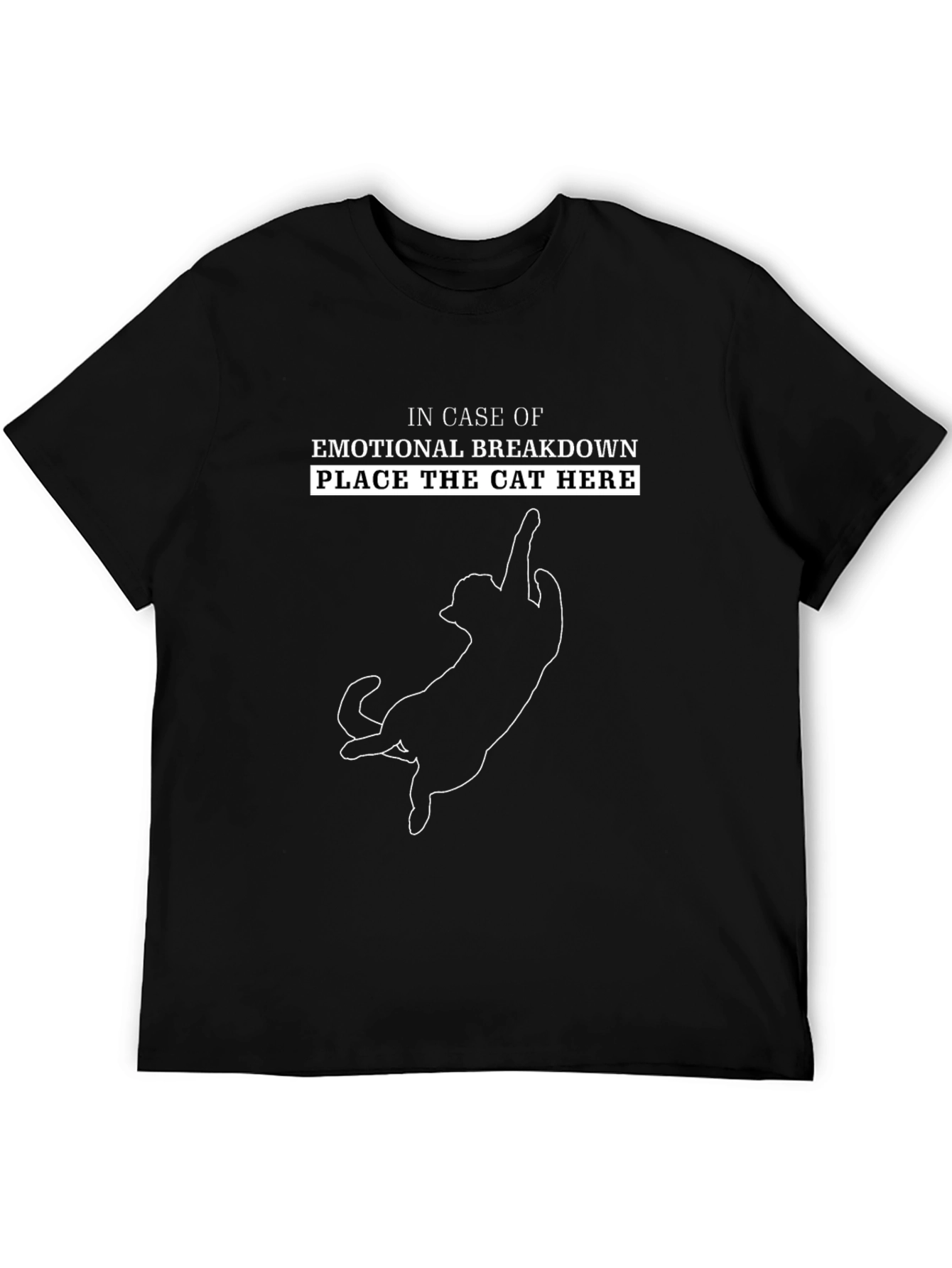 Emotional Breakdown Cat T-Shirt - Funny Graphic Tee