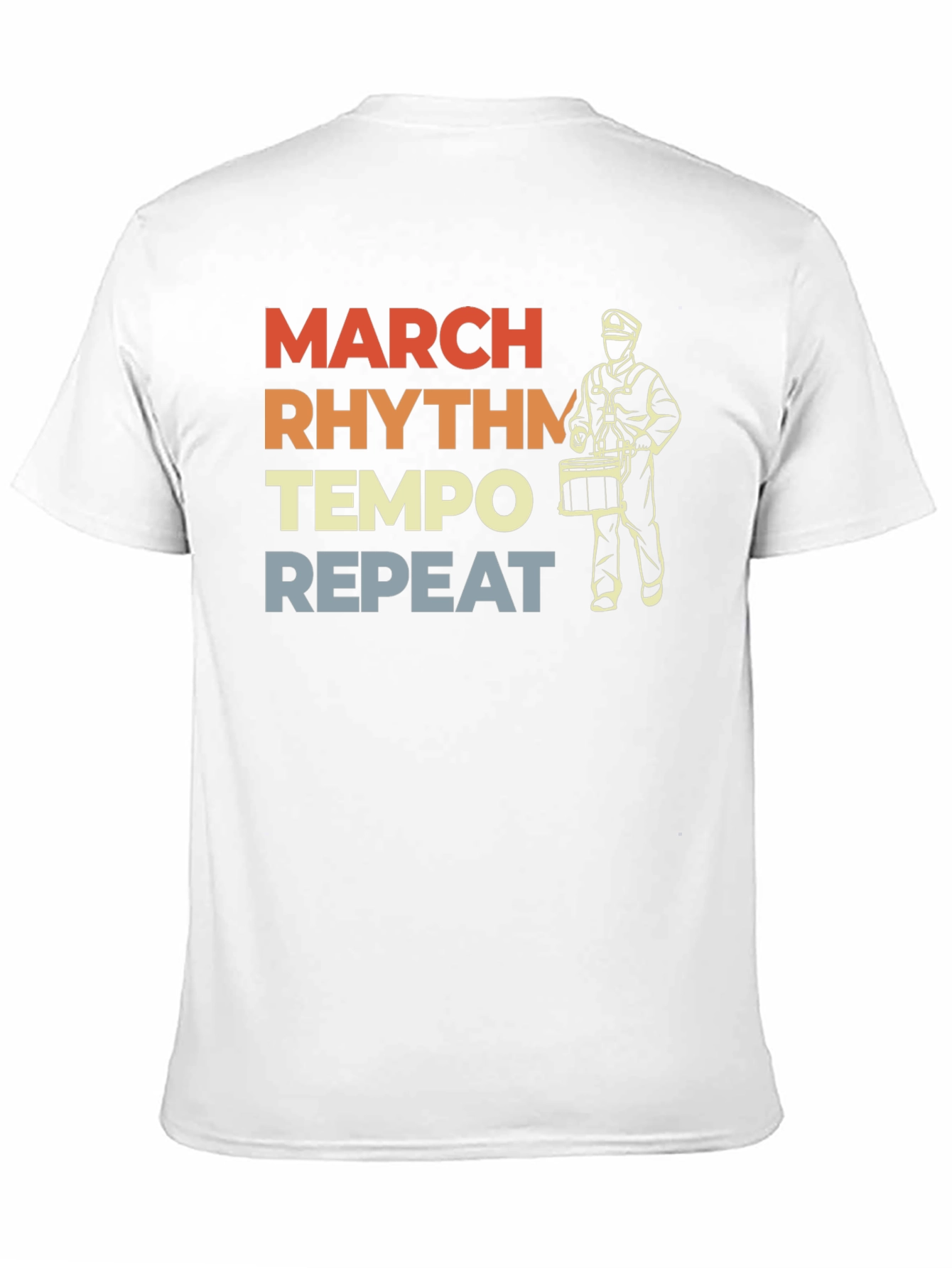 March Rhythm Tempo Repeat Drummer T-Shirt