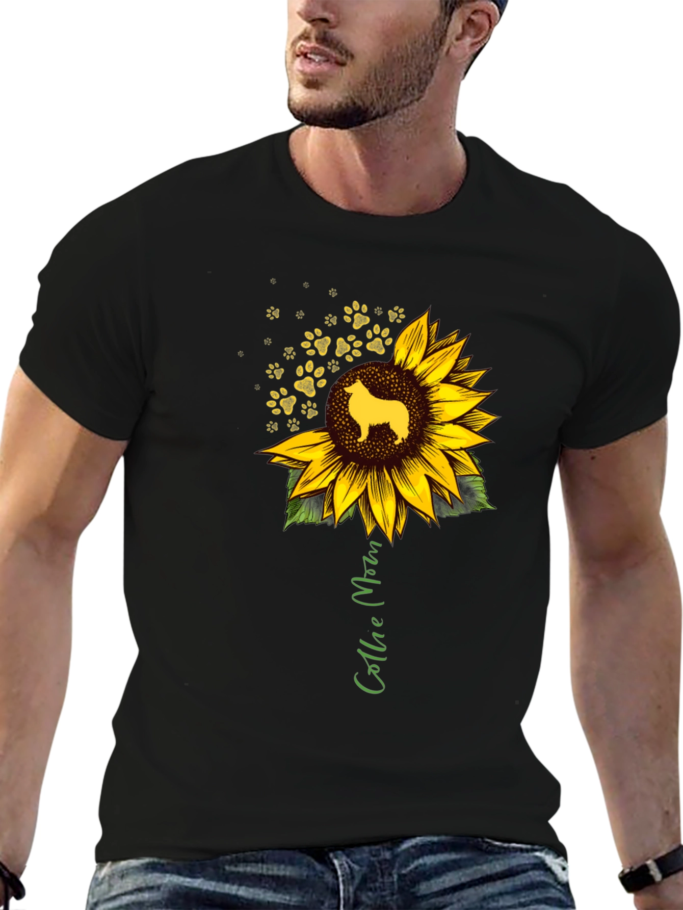 Golden Retriever Sunflower Dog Mom Tee