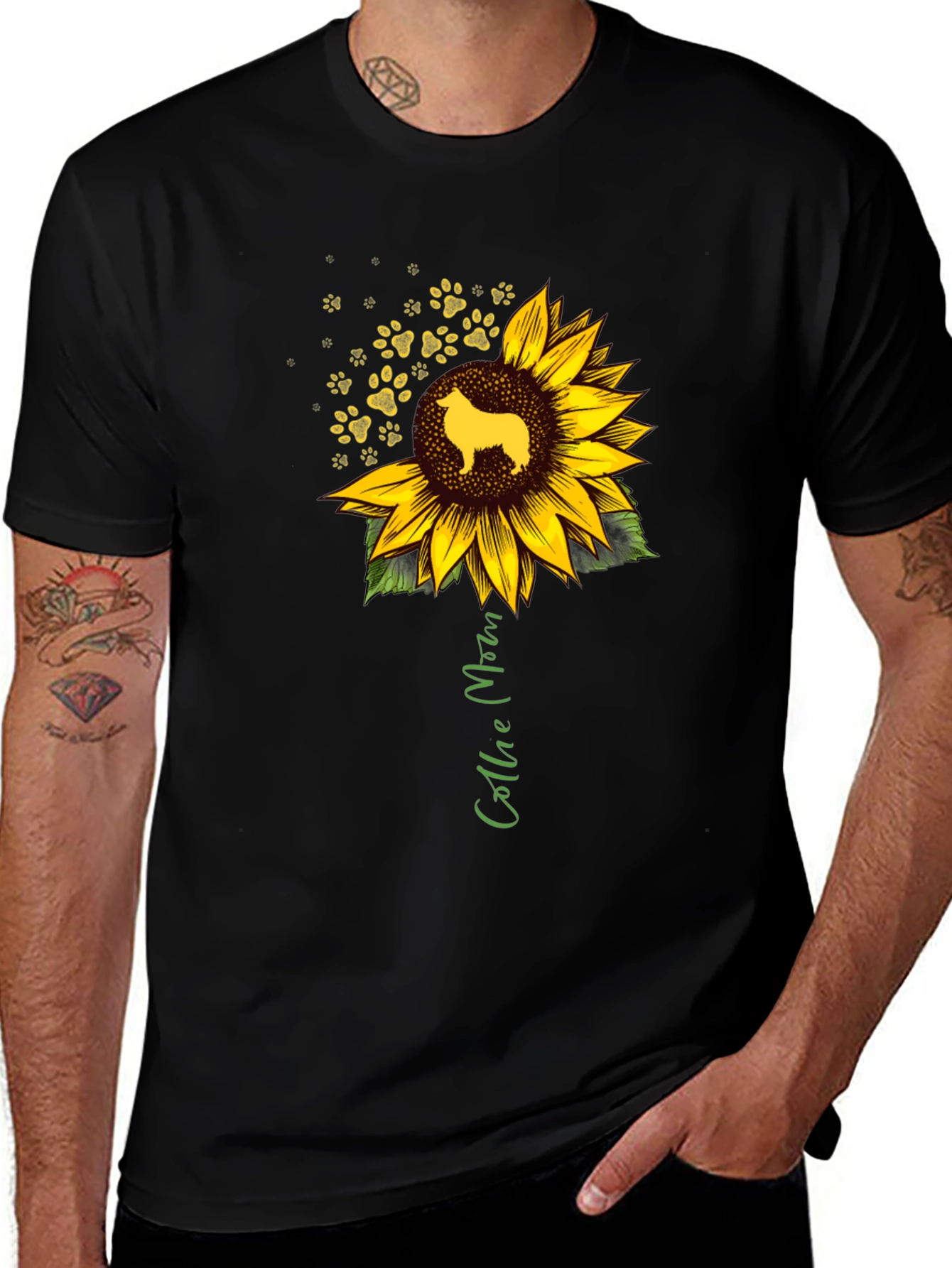 Golden Retriever Sunflower Dog Mom Tee