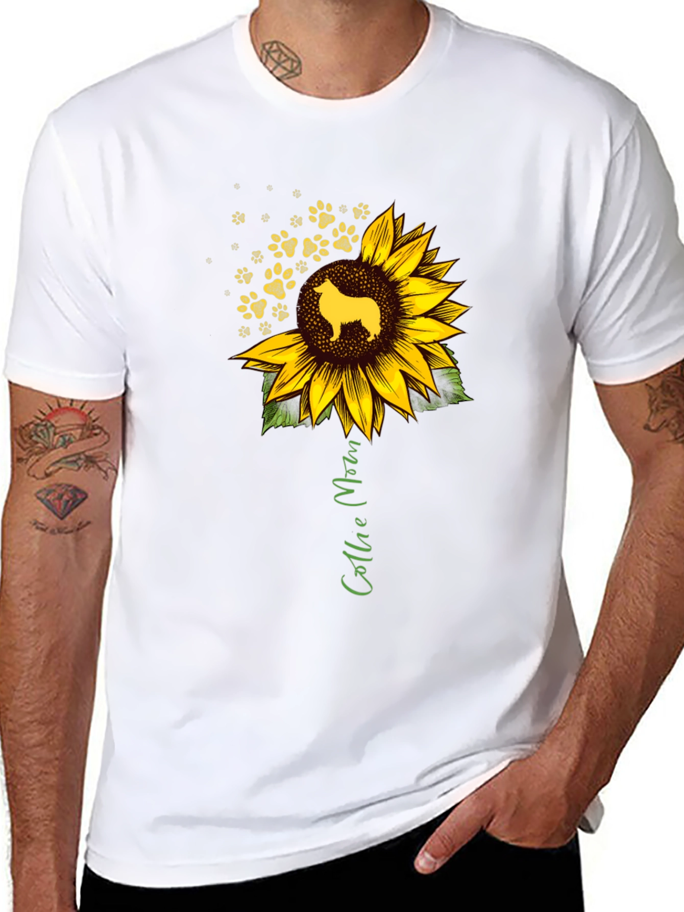 Golden Retriever Sunflower Dog Mom Tee