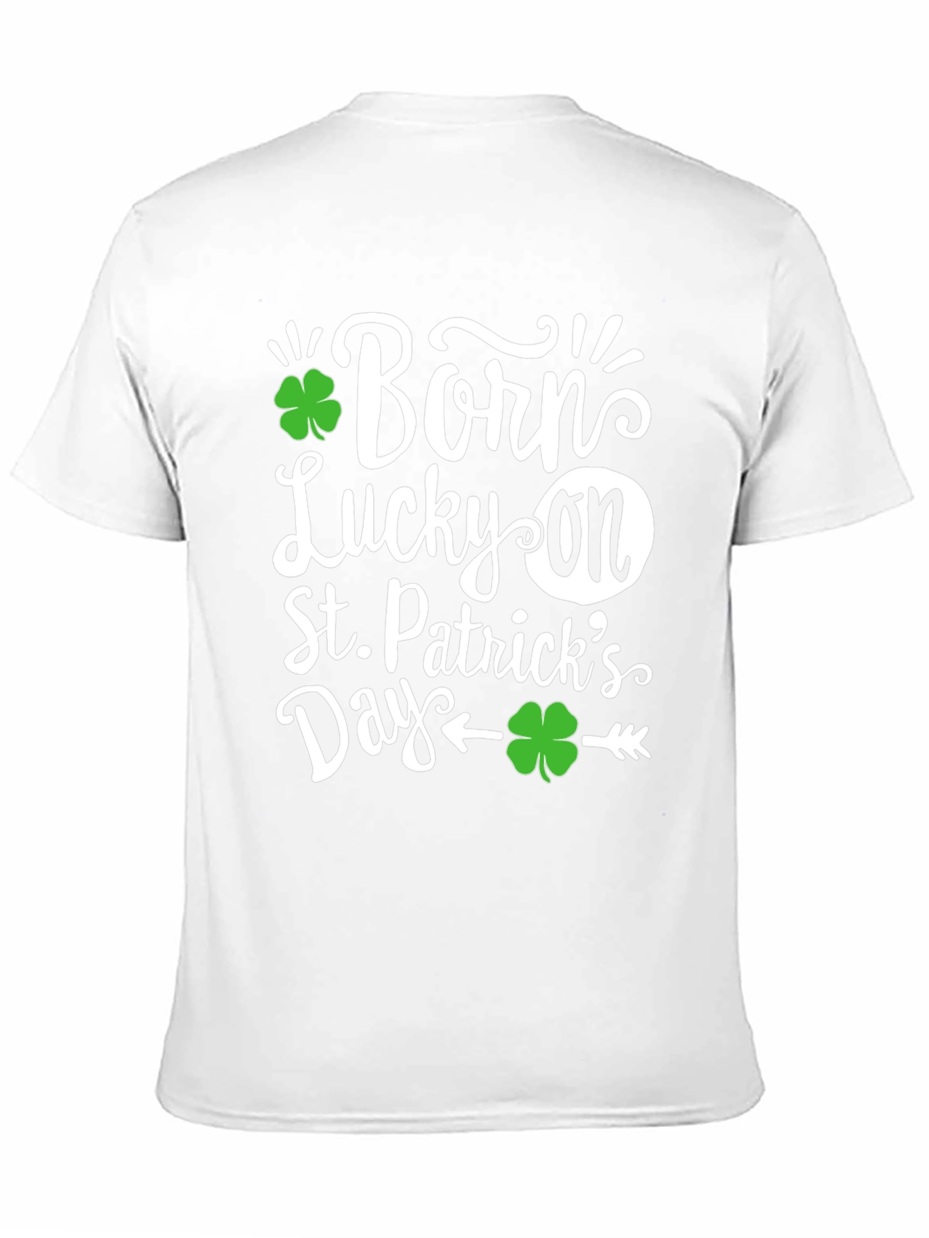 Born Lucky On St. Patricks Day Black T-Shirt