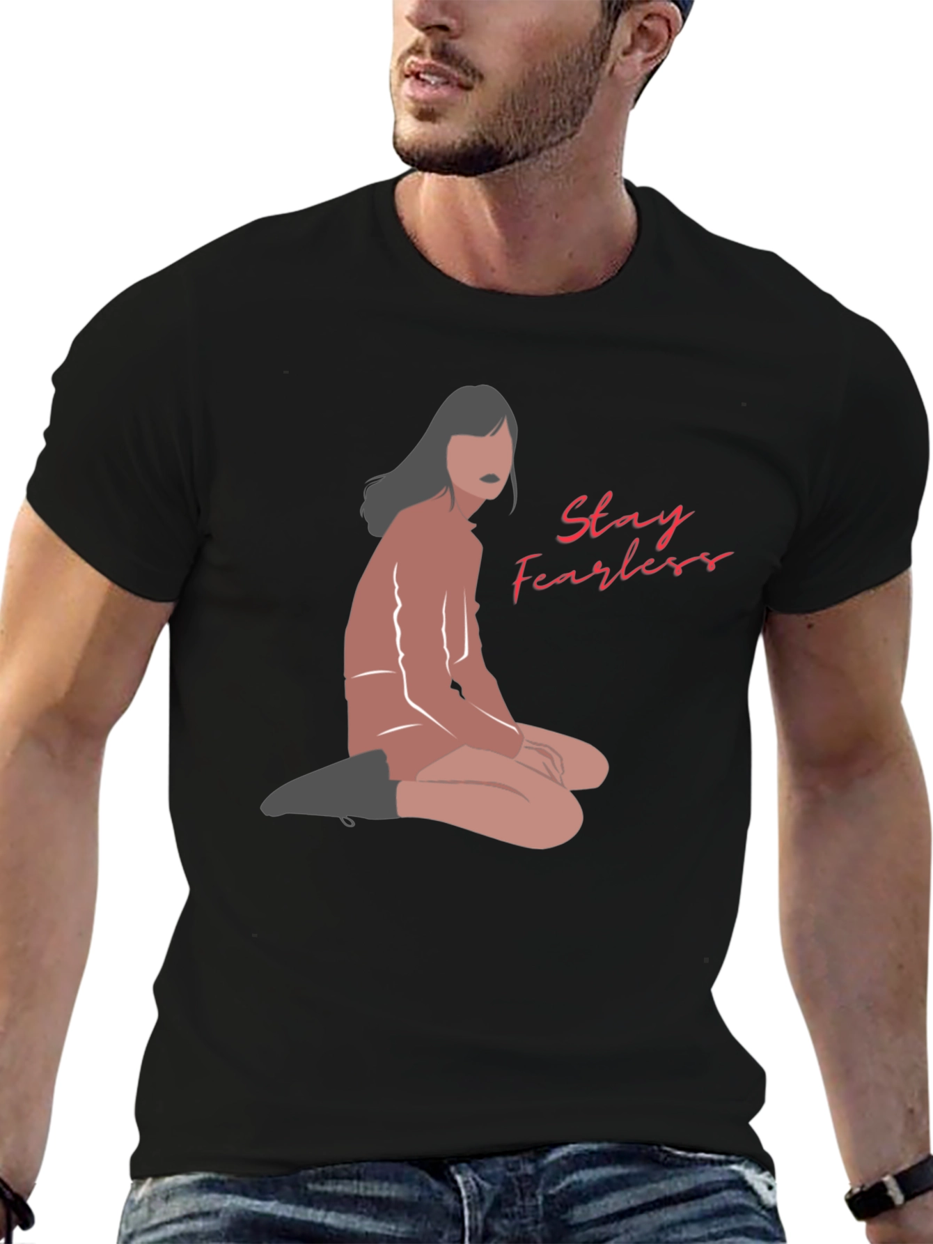 Stay Fearless Graphic Tee - Unisex Black T-Shirt