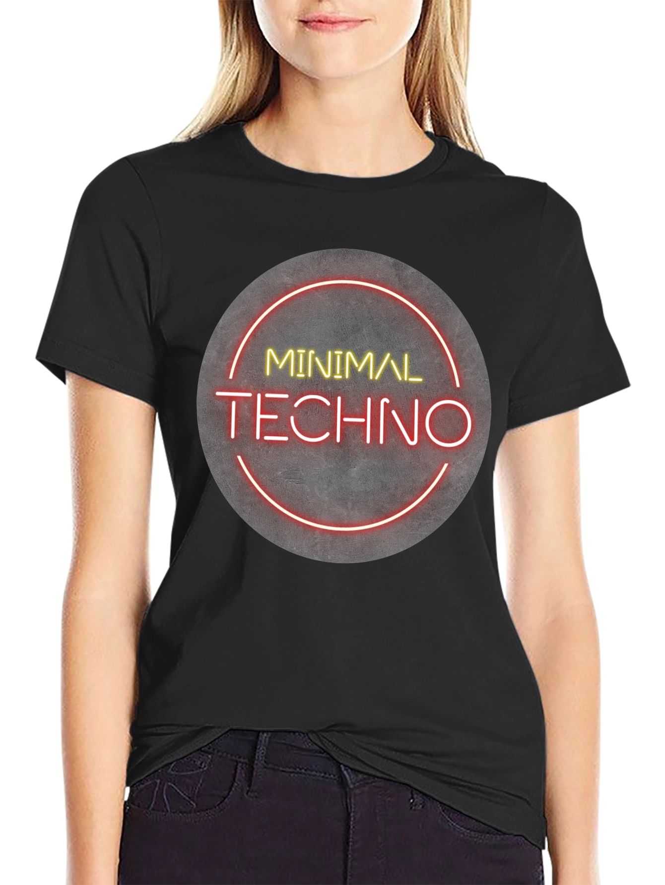 Minimal Techno Graphic Tee - Modern Music Shirt