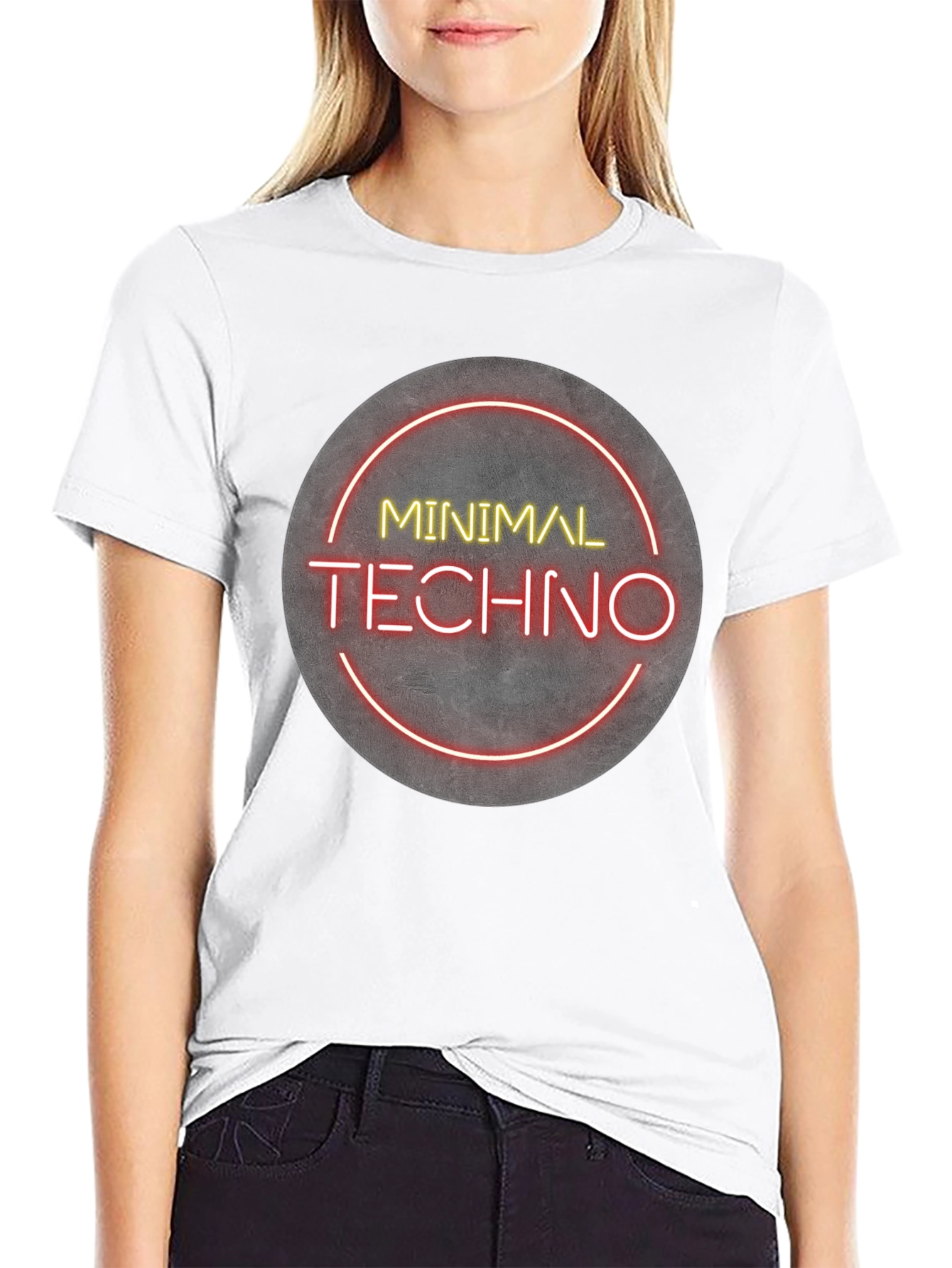 Minimal Techno Graphic Tee - Modern Music Shirt