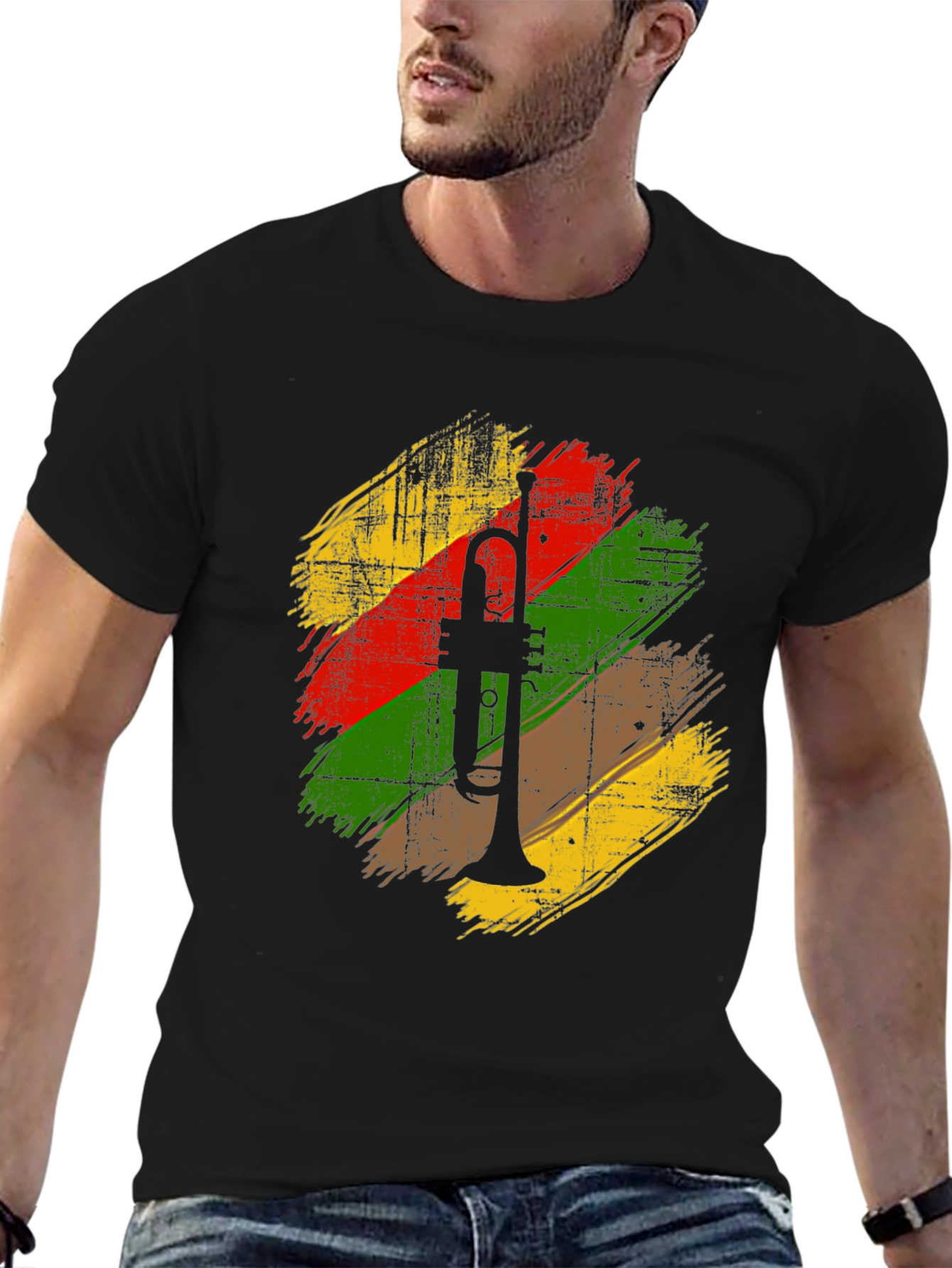 Trumpet Graphic Print T-Shirt
