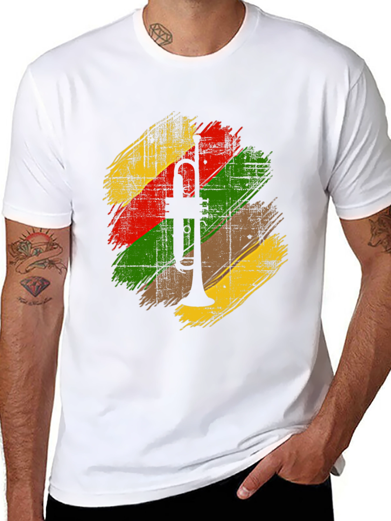 Trumpet Graphic Print T-Shirt