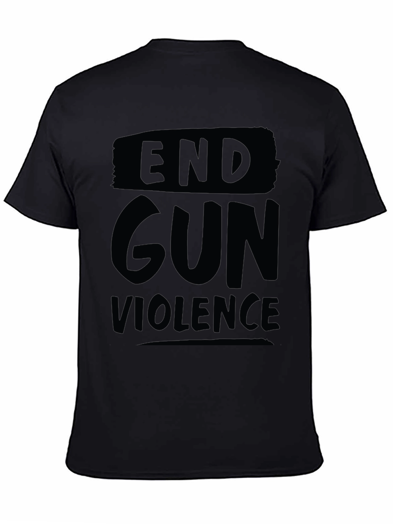 End Gun Violence Black Graphic T-Shirt