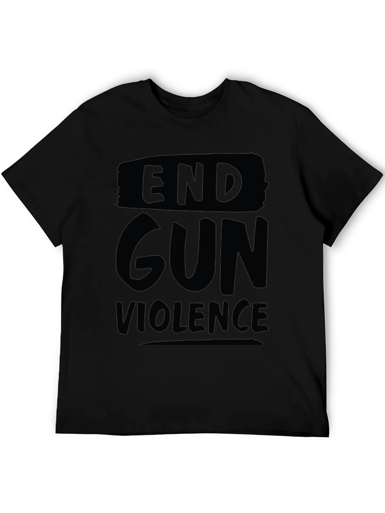 End Gun Violence Black Graphic T-Shirt