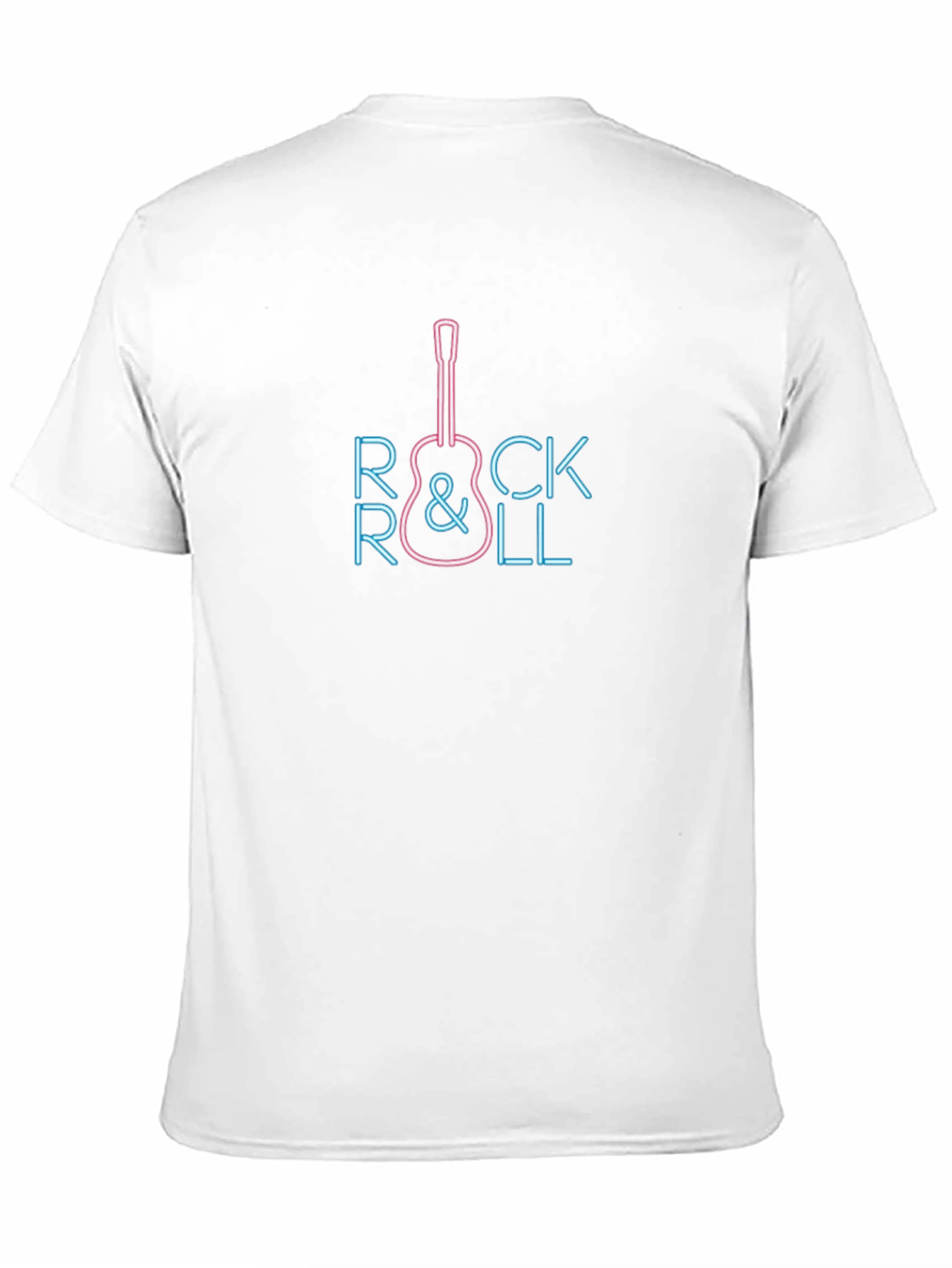 Neon Rock & Roll Guitar Graphic Tee