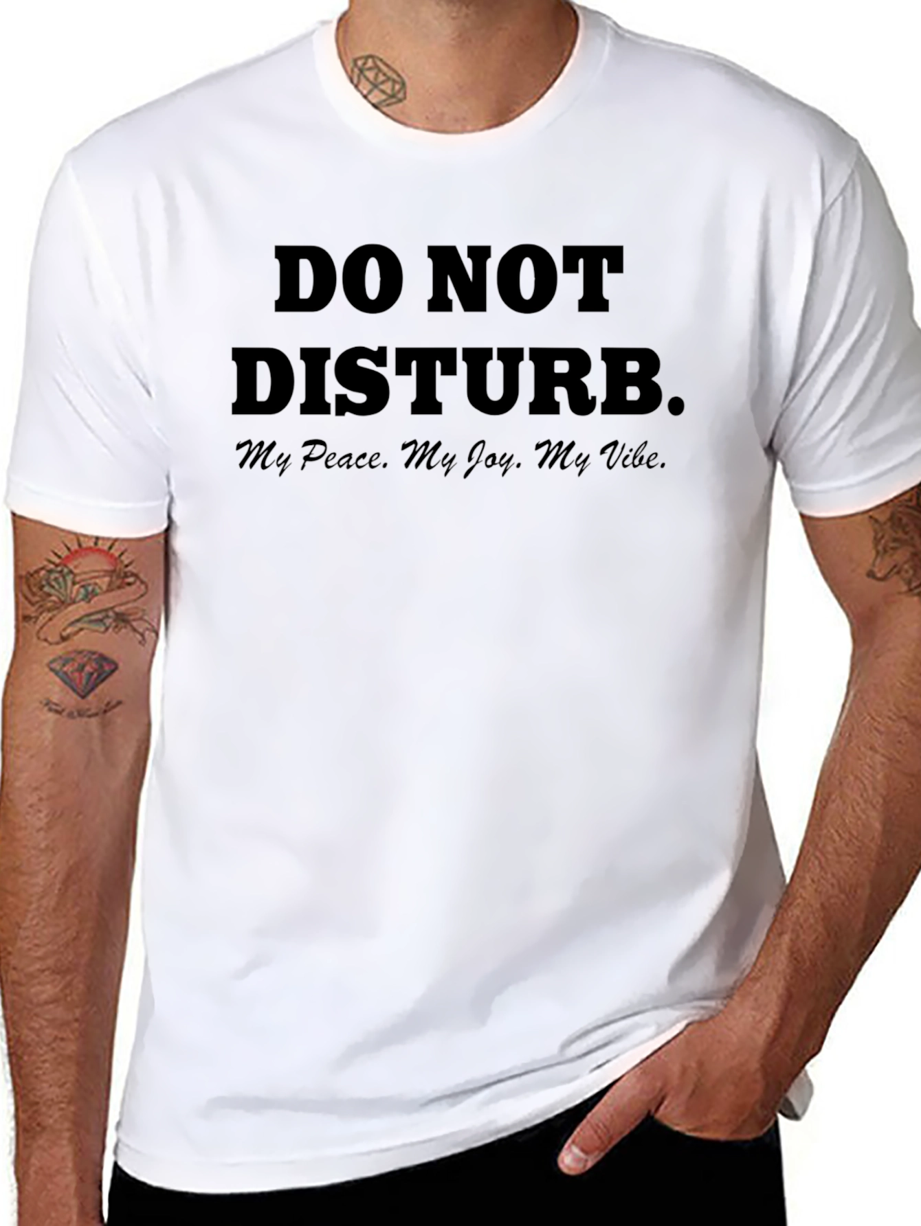 Do Not Disturb T-Shirt: Peace Joy Vibe
