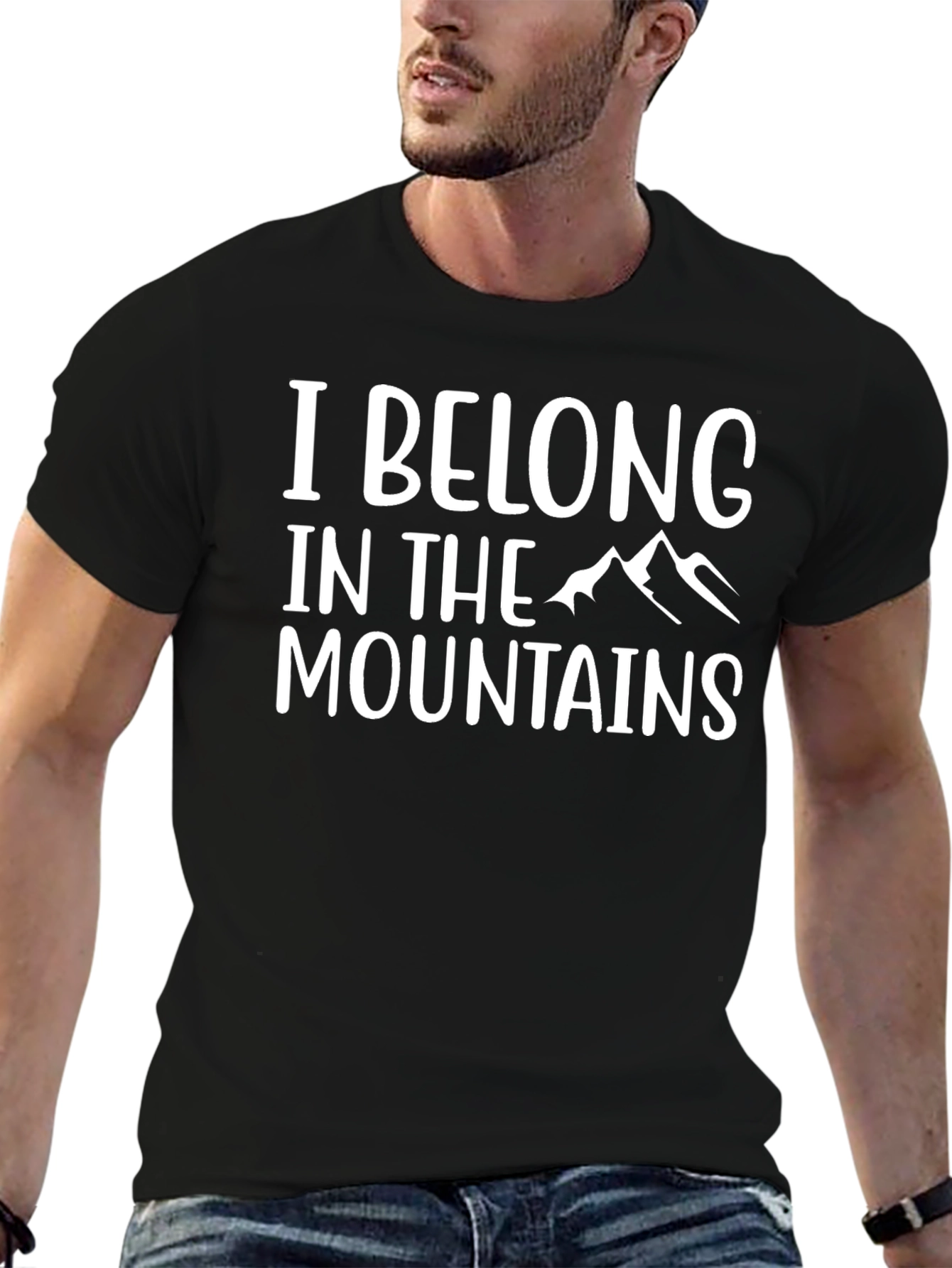 I Belong in the Mountains Black Tee