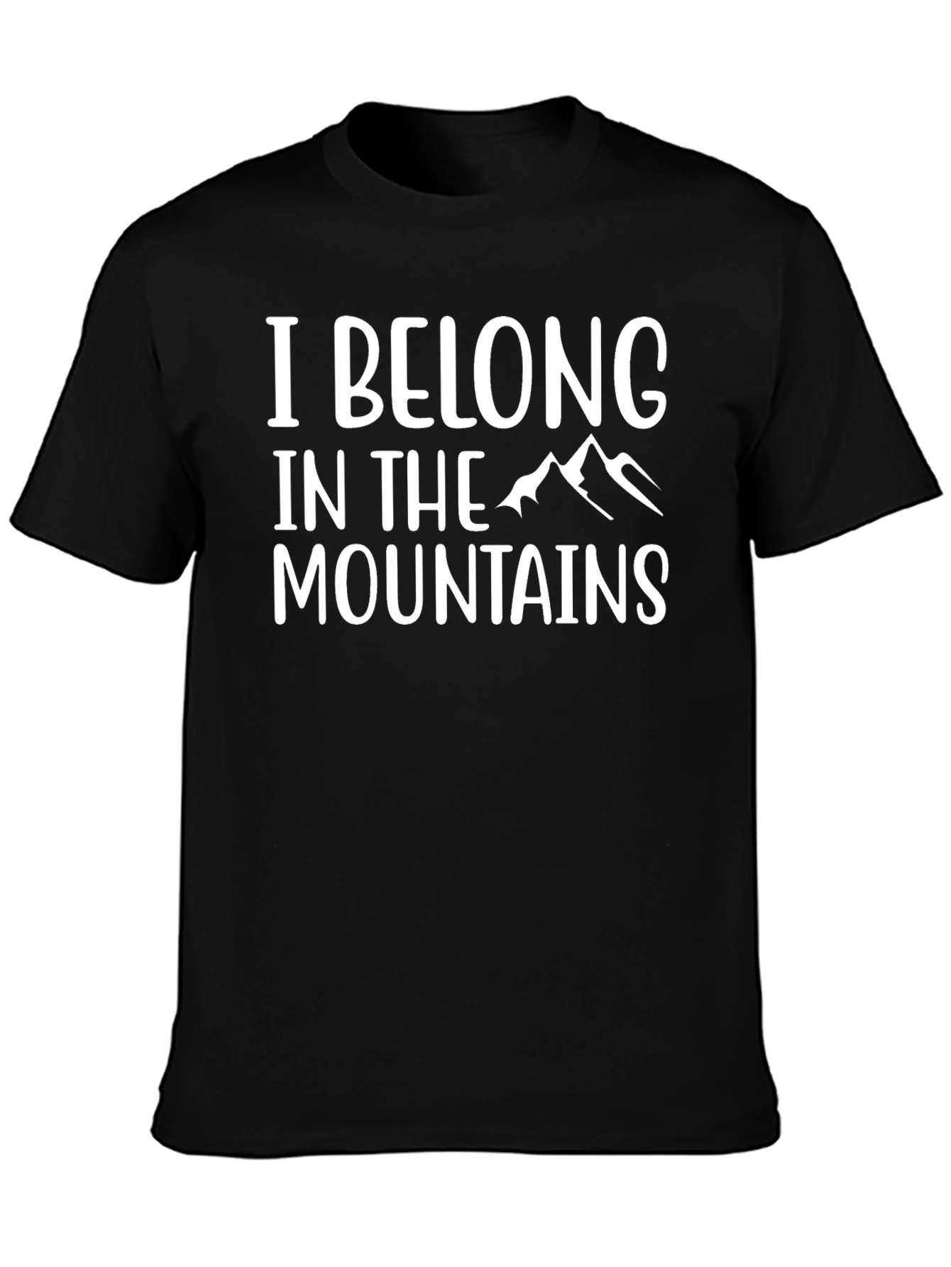 I Belong in the Mountains Black Tee