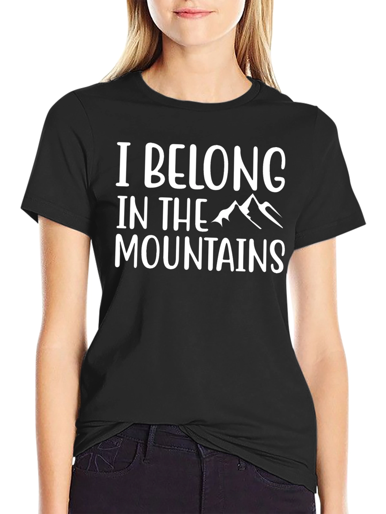 I Belong in the Mountains Black Tee