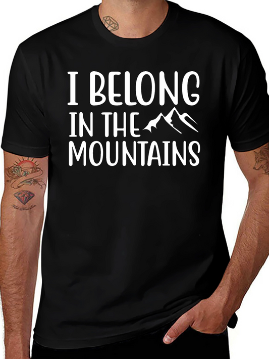 I Belong in the Mountains Black Tee