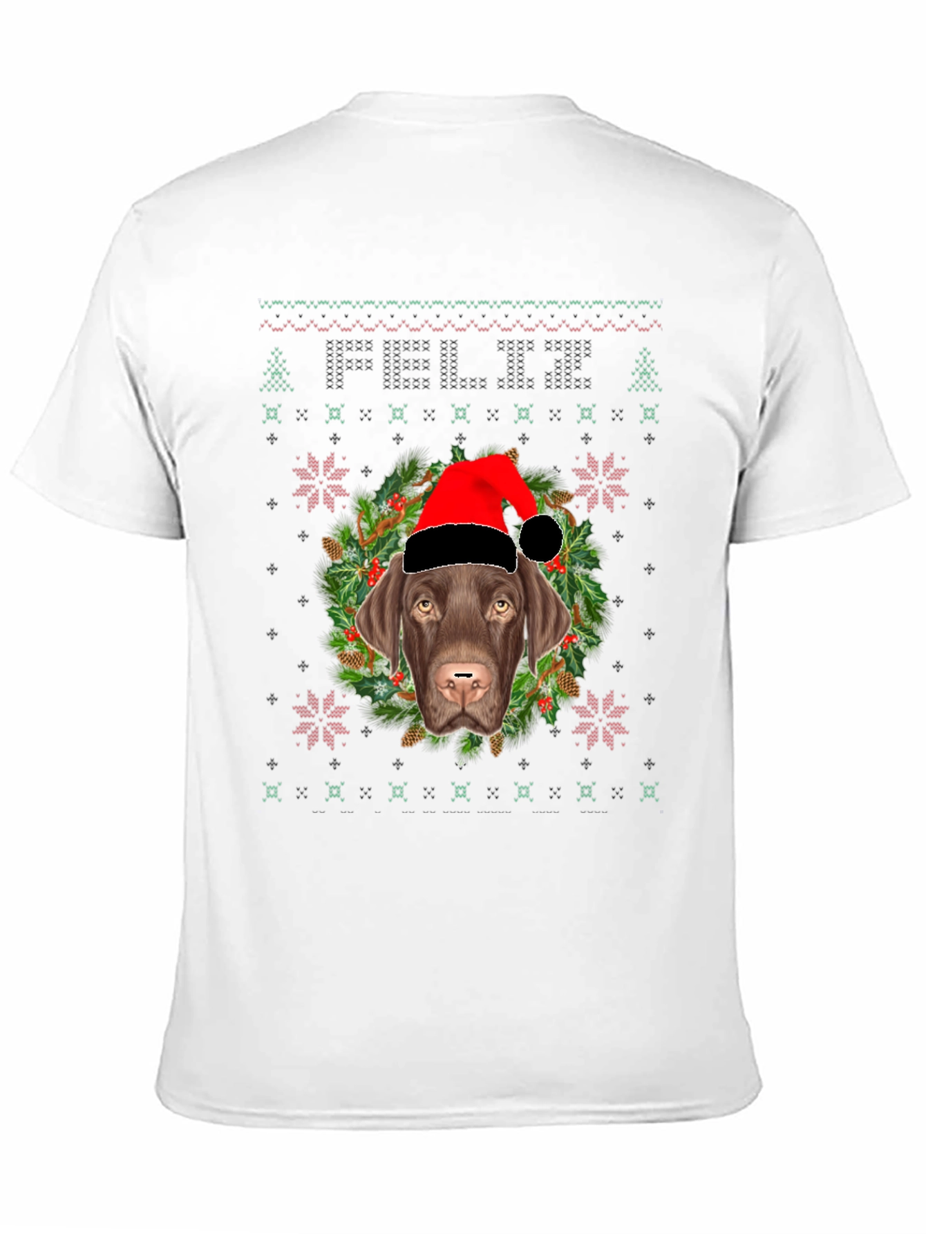 Christmas Dog T-Shirt Ugly Sweater Style