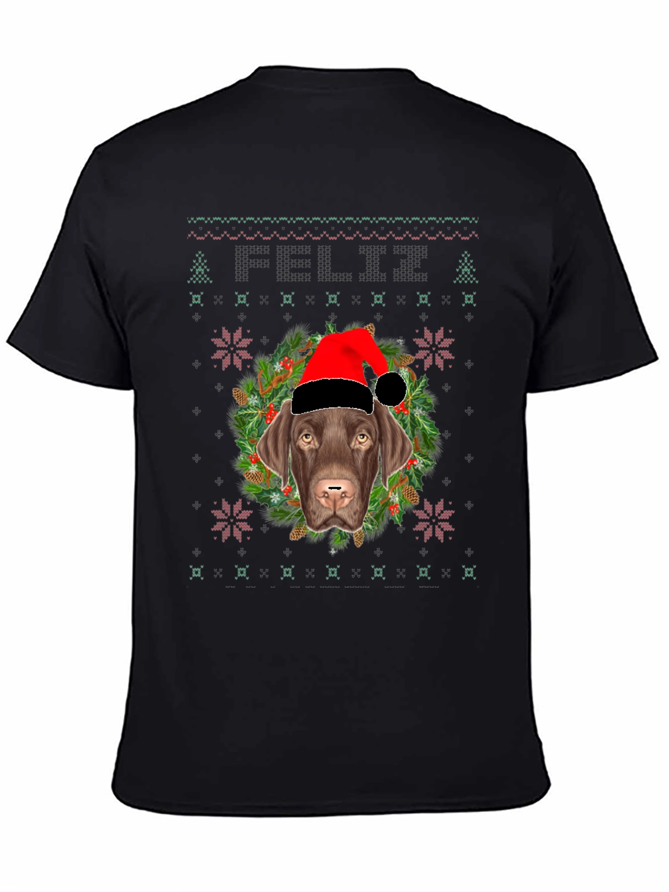 Christmas Dog T-Shirt Ugly Sweater Style