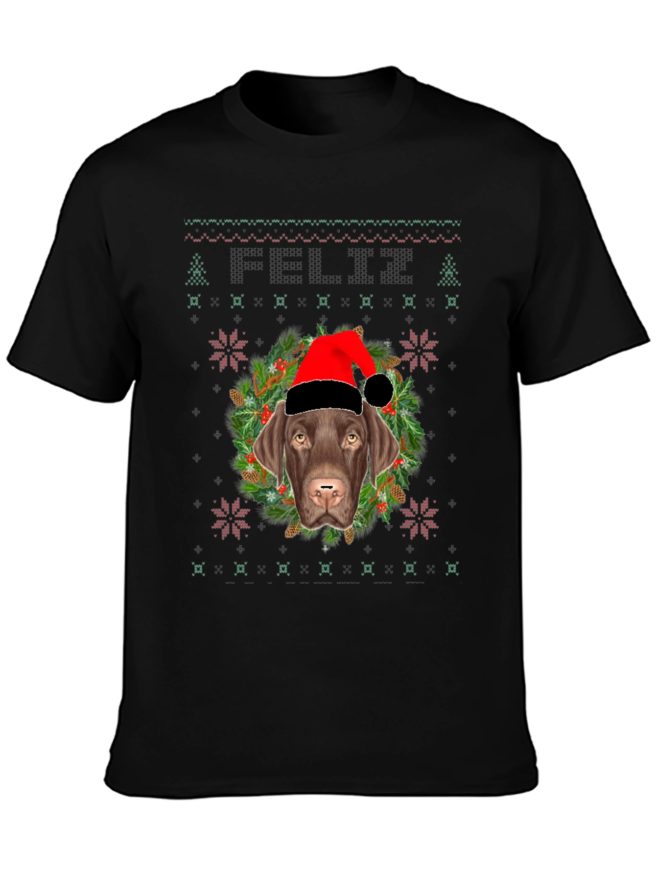 Christmas Dog T-Shirt Ugly Sweater Style