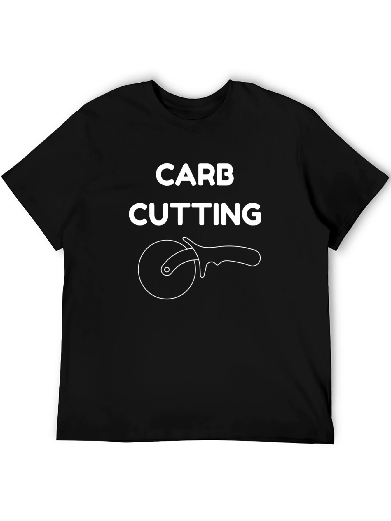 Carb Cutting Pizza Slicer T-Shirt - Funny Diet Tee