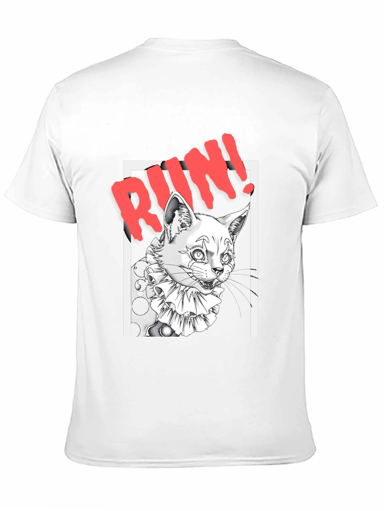 Run Clown Cat Black T-Shirt