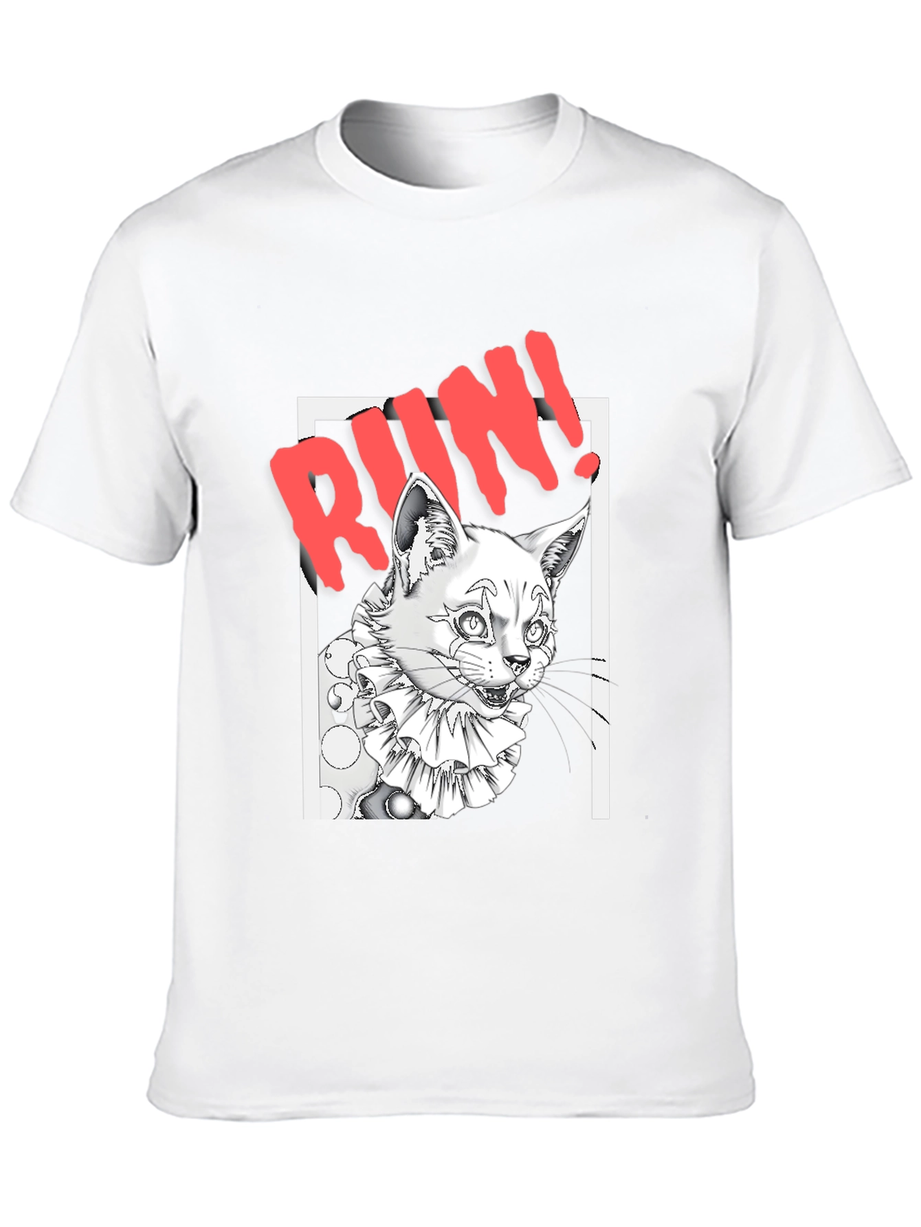 Run Clown Cat Black T-Shirt