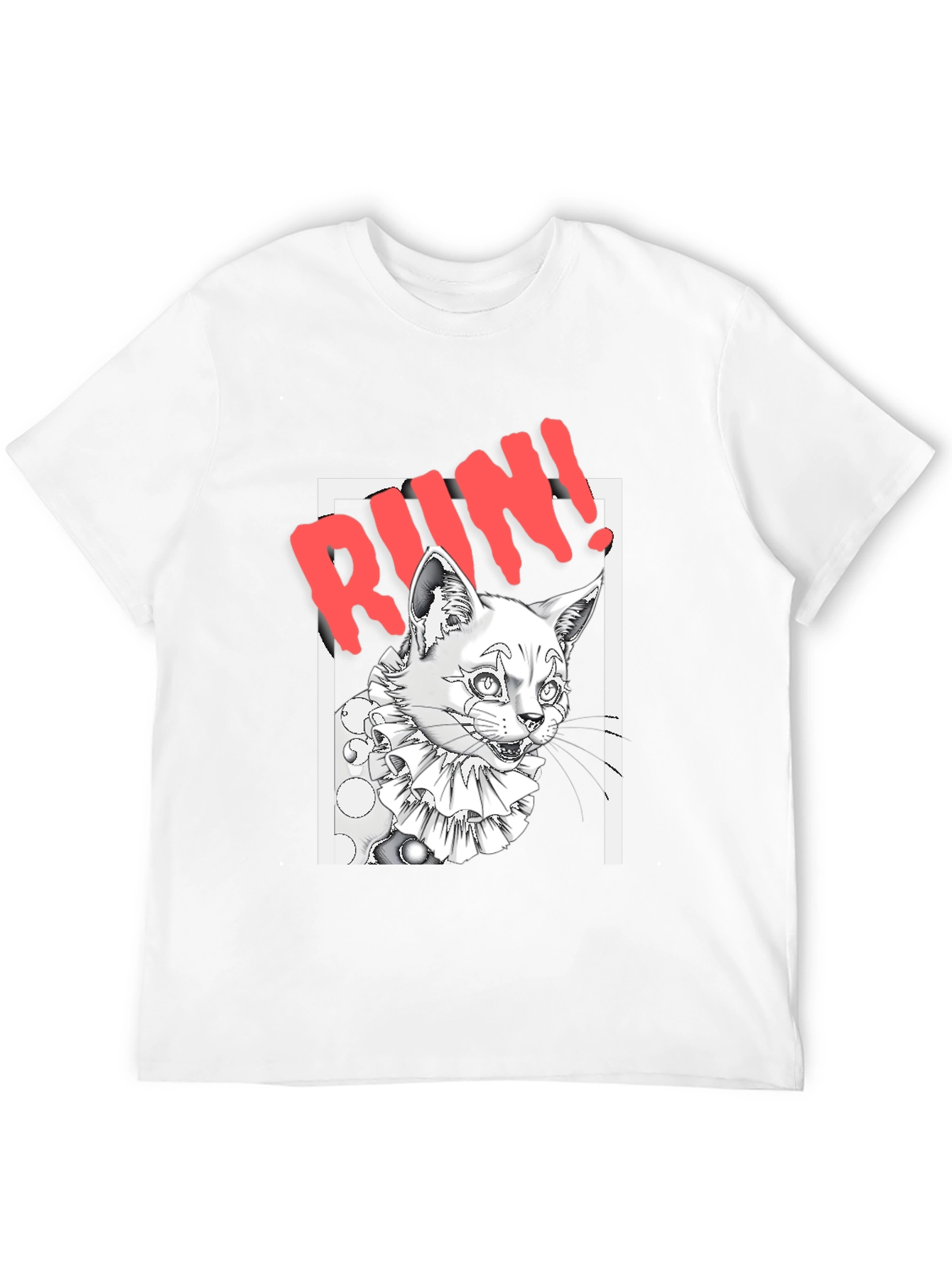 Run Clown Cat Black T-Shirt