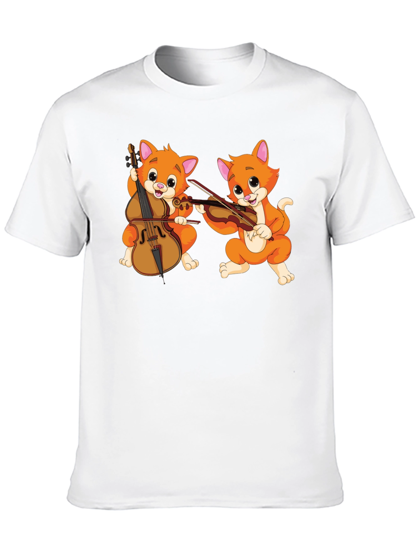 Musical Cats Black T-Shirt
