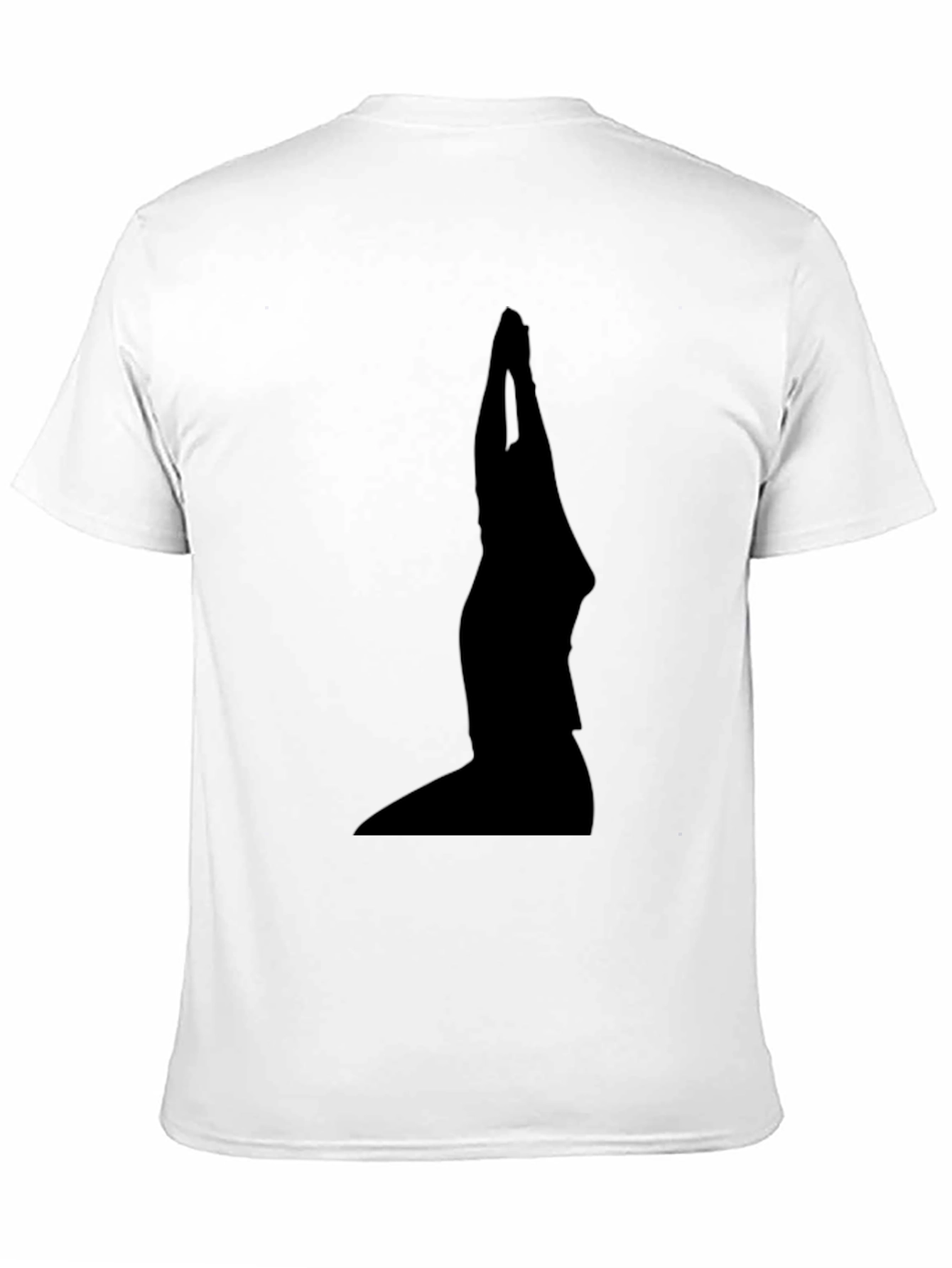 Black Yoga Silhouette T-Shirt - Meditative Style