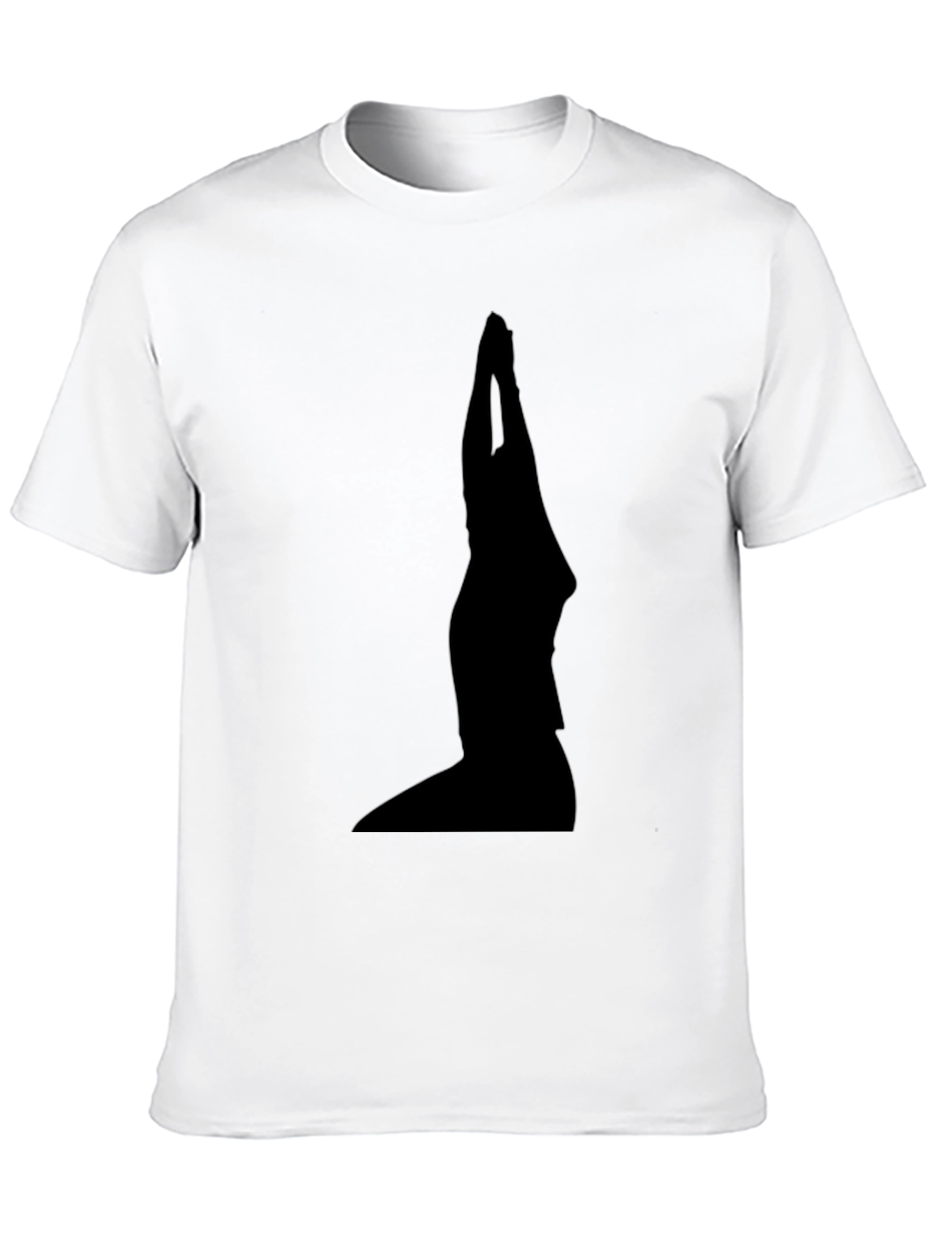 Black Yoga Silhouette T-Shirt - Meditative Style