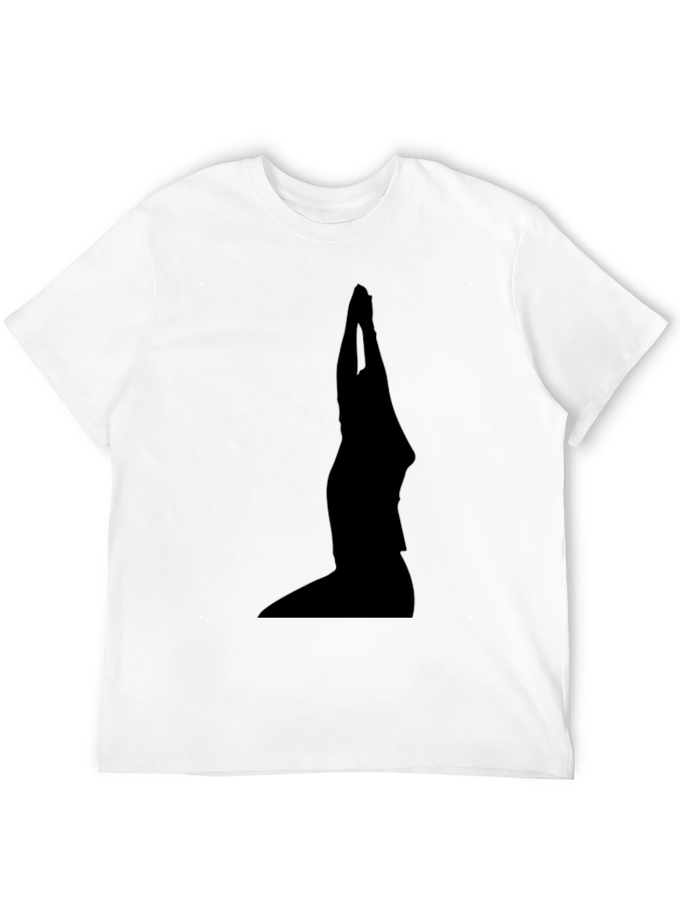 Black Yoga Silhouette T-Shirt - Meditative Style