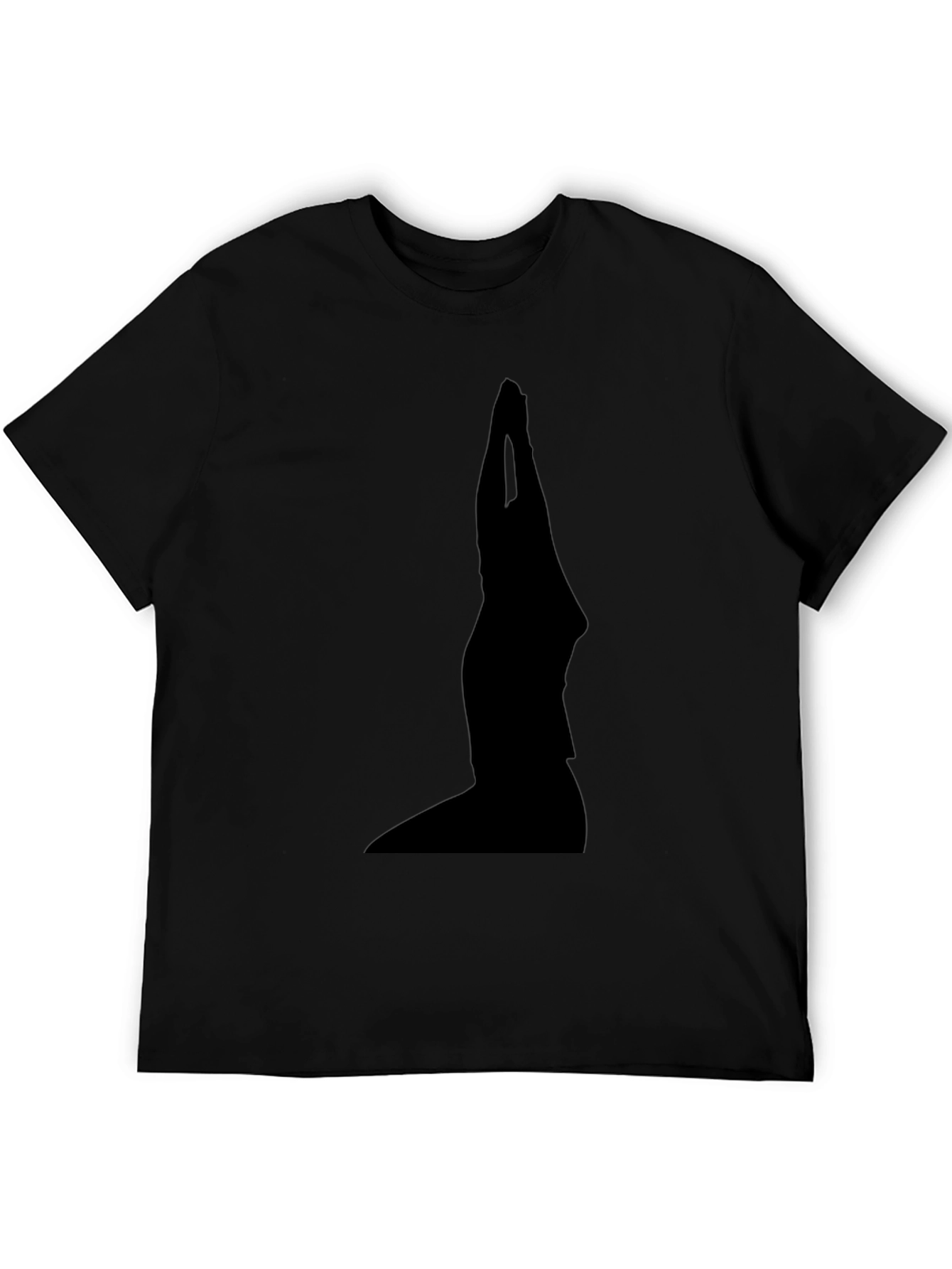 Black Yoga Silhouette T-Shirt - Meditative Style