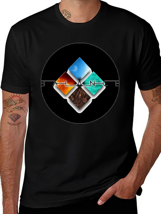 Balanced Elements T-Shirt - Earth Water Air Fire Graphic Tee