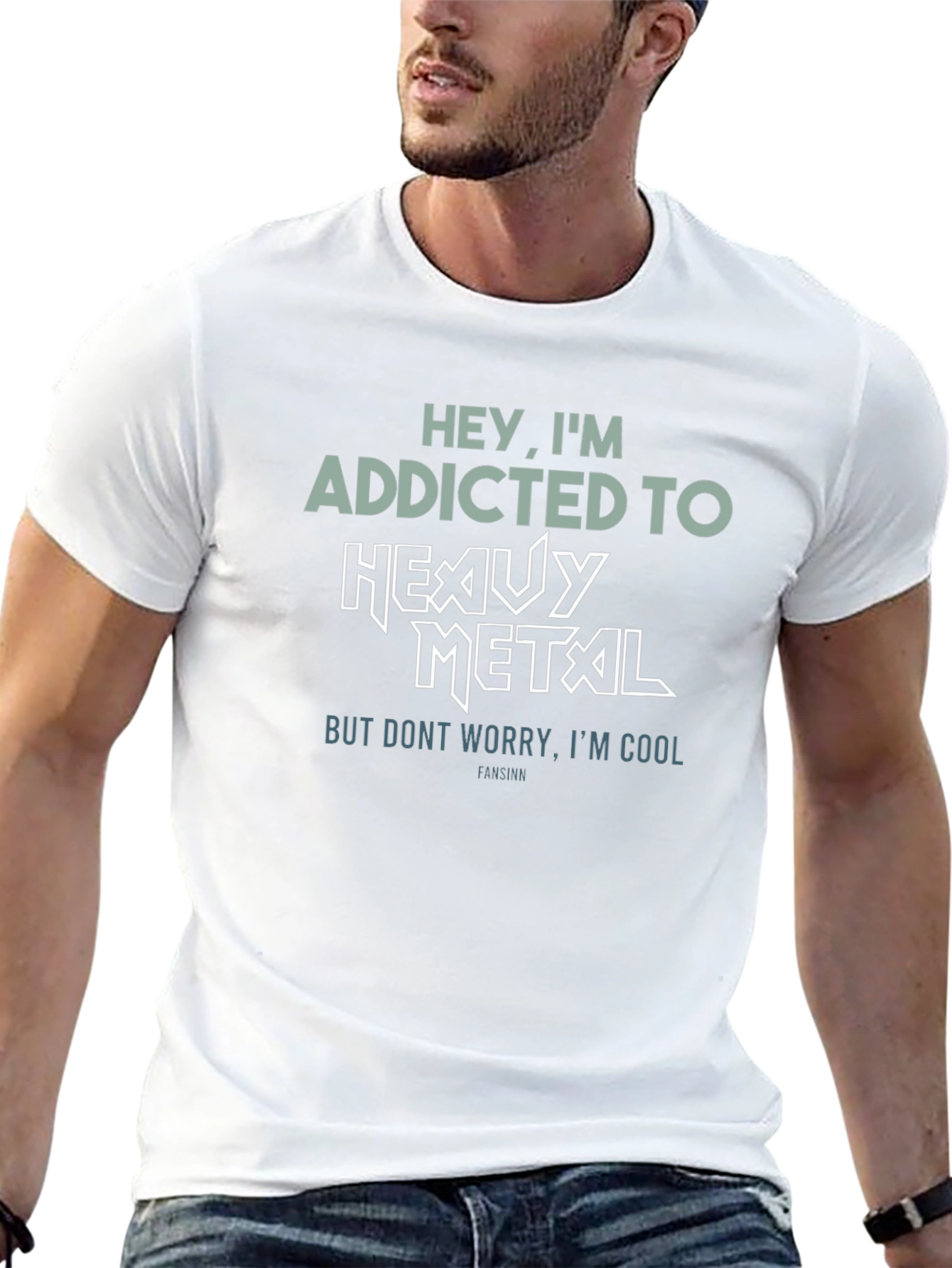 Addicted to Heavy Metal Graphic T-Shirt