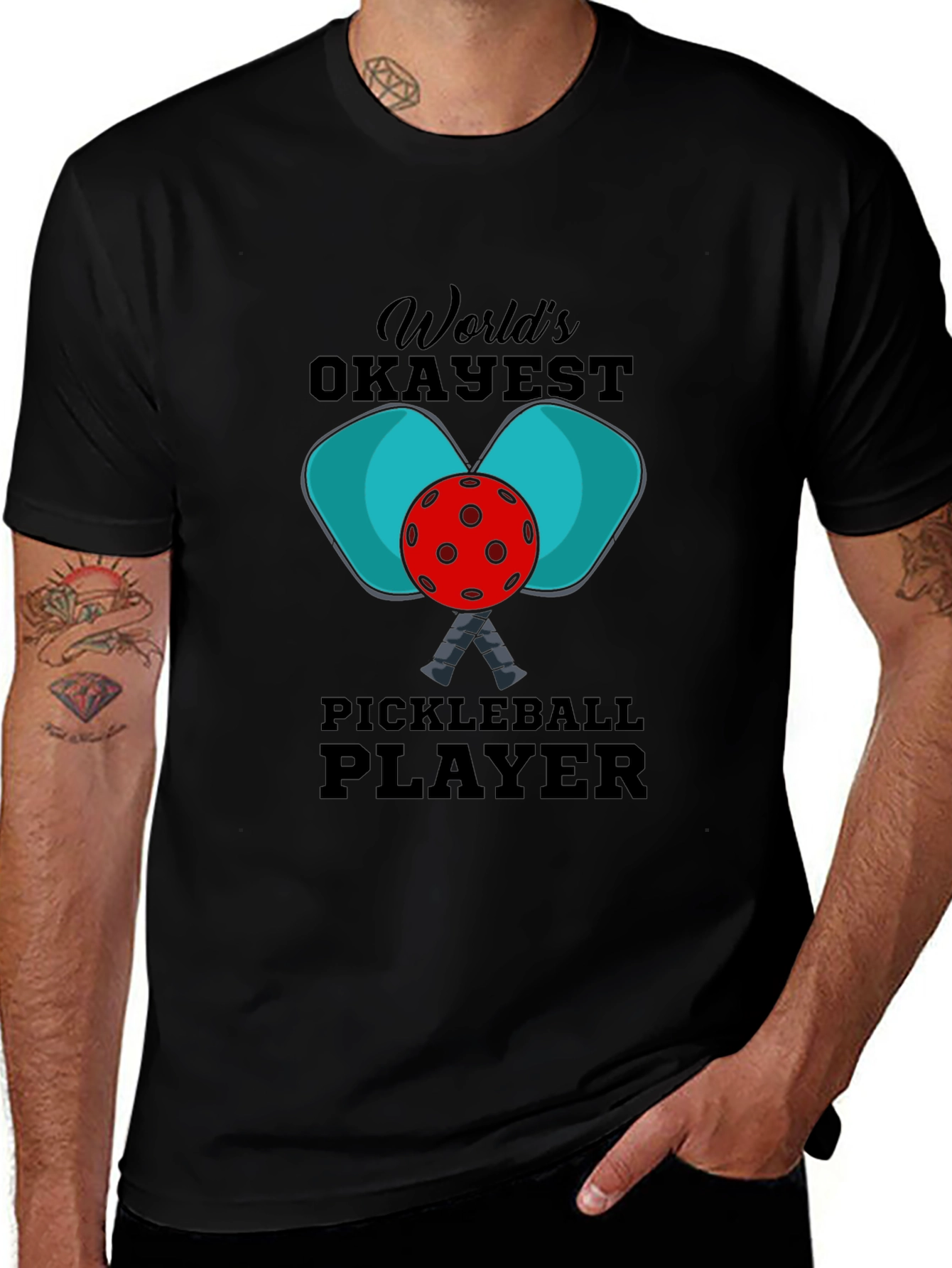 Worlds Okayest Pickleball Player T-Shirt