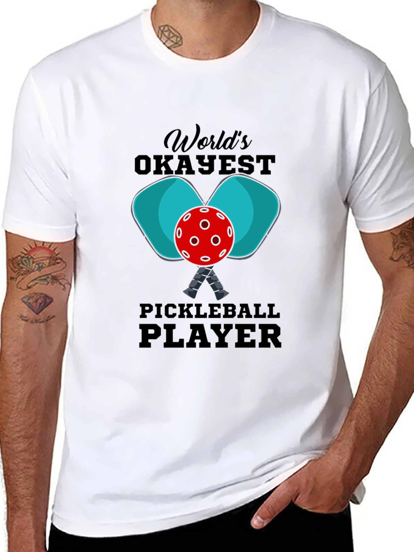 Worlds Okayest Pickleball Player T-Shirt