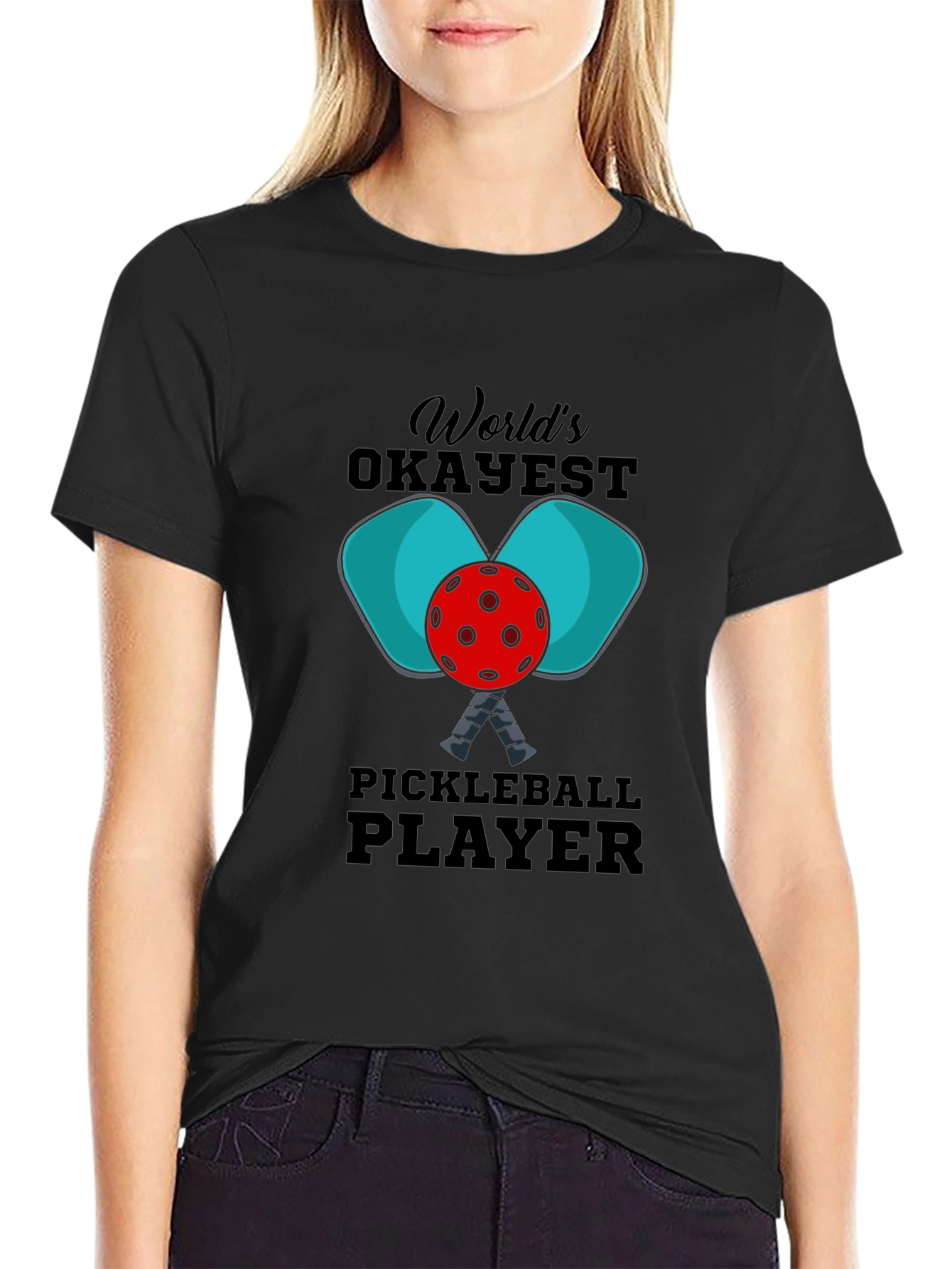 Worlds Okayest Pickleball Player T-Shirt