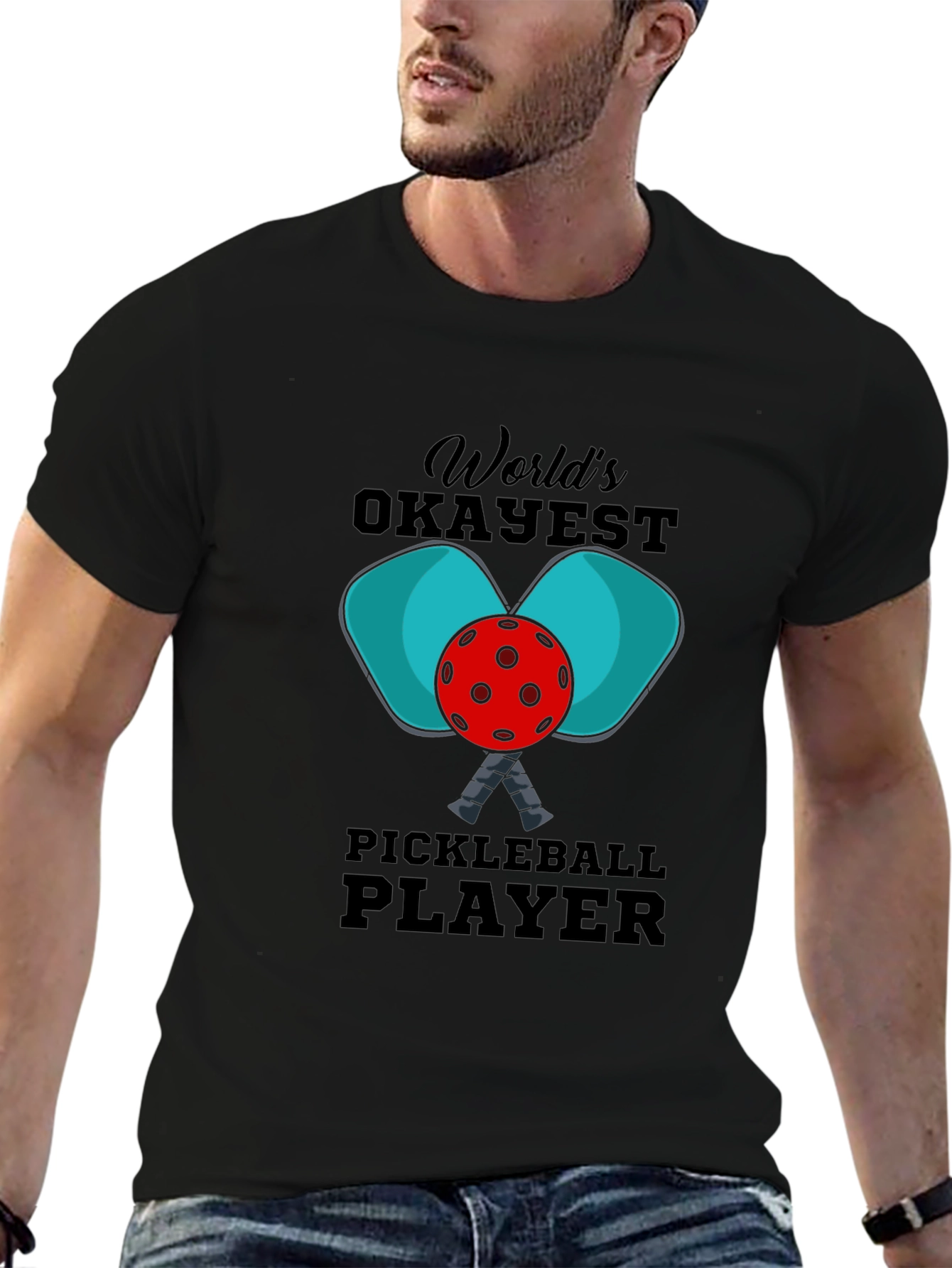 Worlds Okayest Pickleball Player T-Shirt