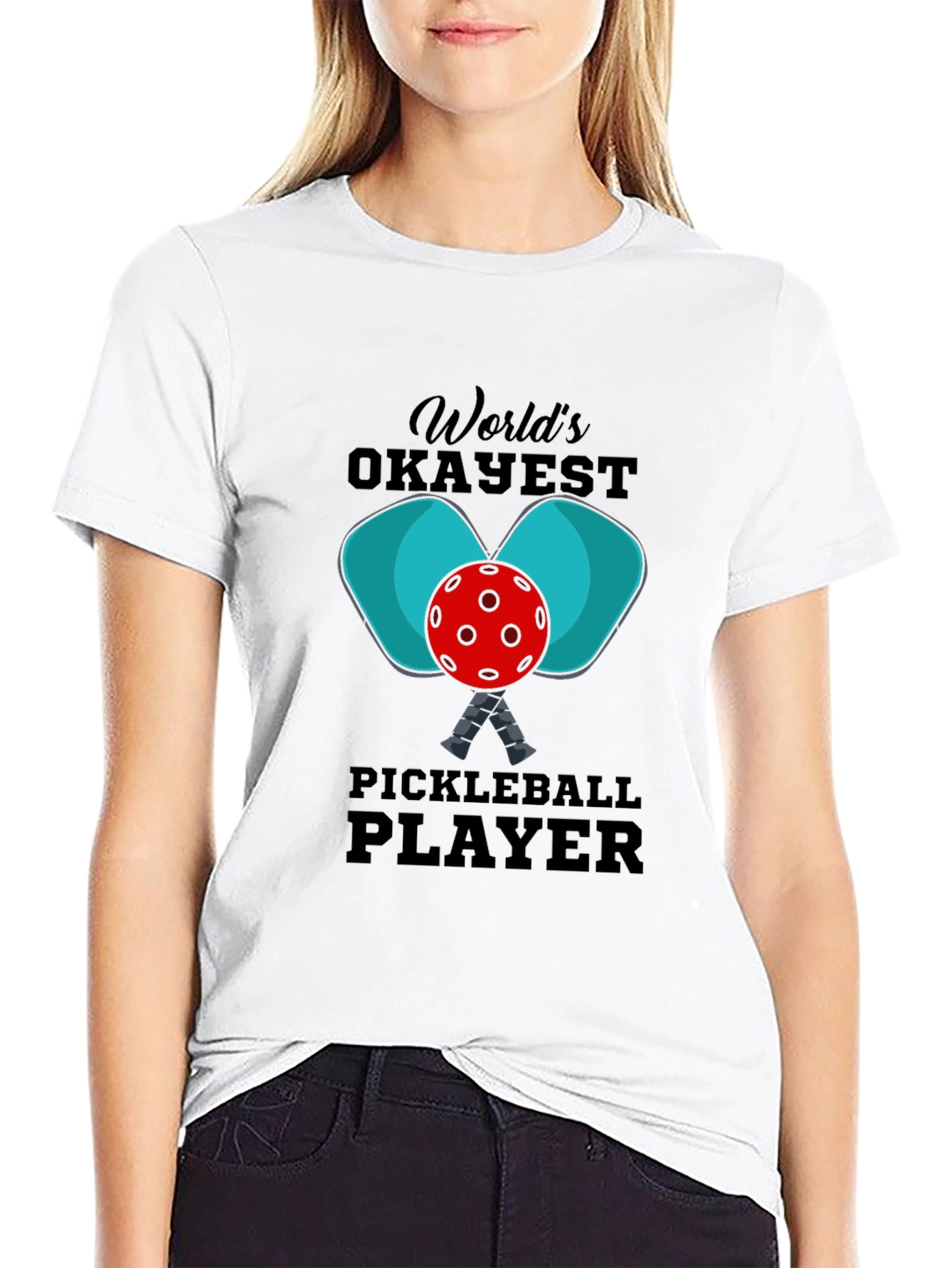 Worlds Okayest Pickleball Player T-Shirt
