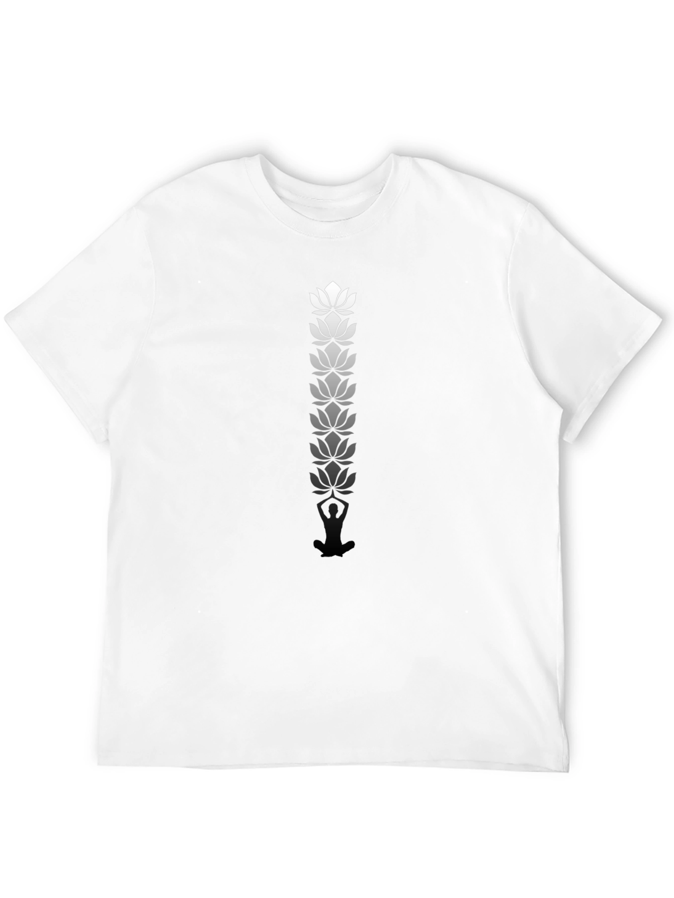Lotus Flower Meditation T-Shirt - Black